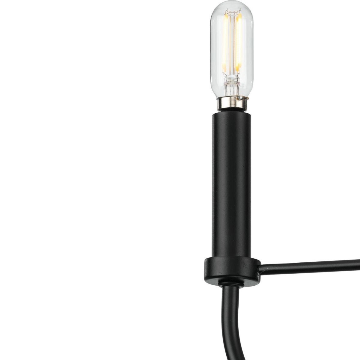 Leyden Matte Black Farmhouse 9-Light Chandelier