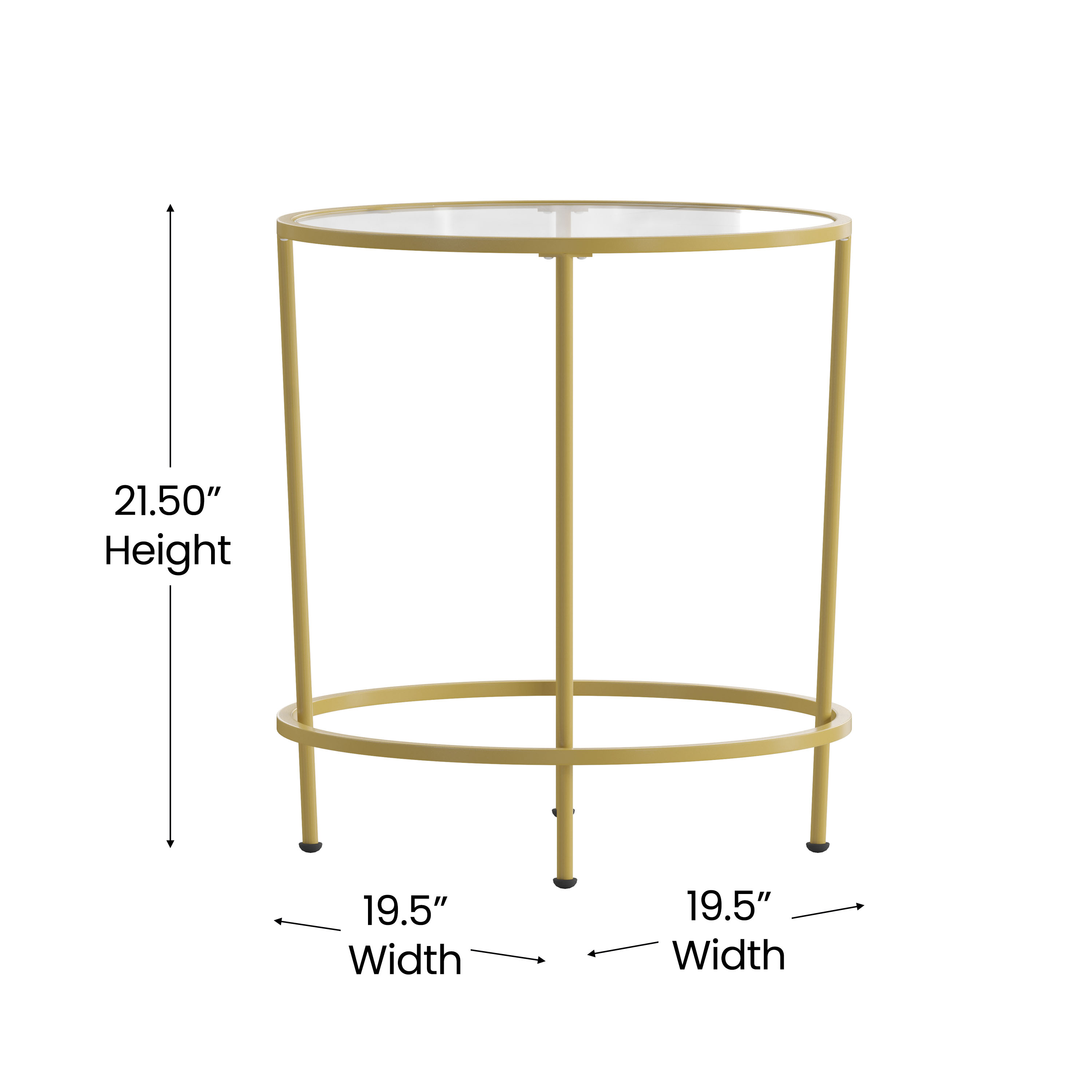 Flash Furniture Astoria Modern Clear Accent Table Set at Lowes.com