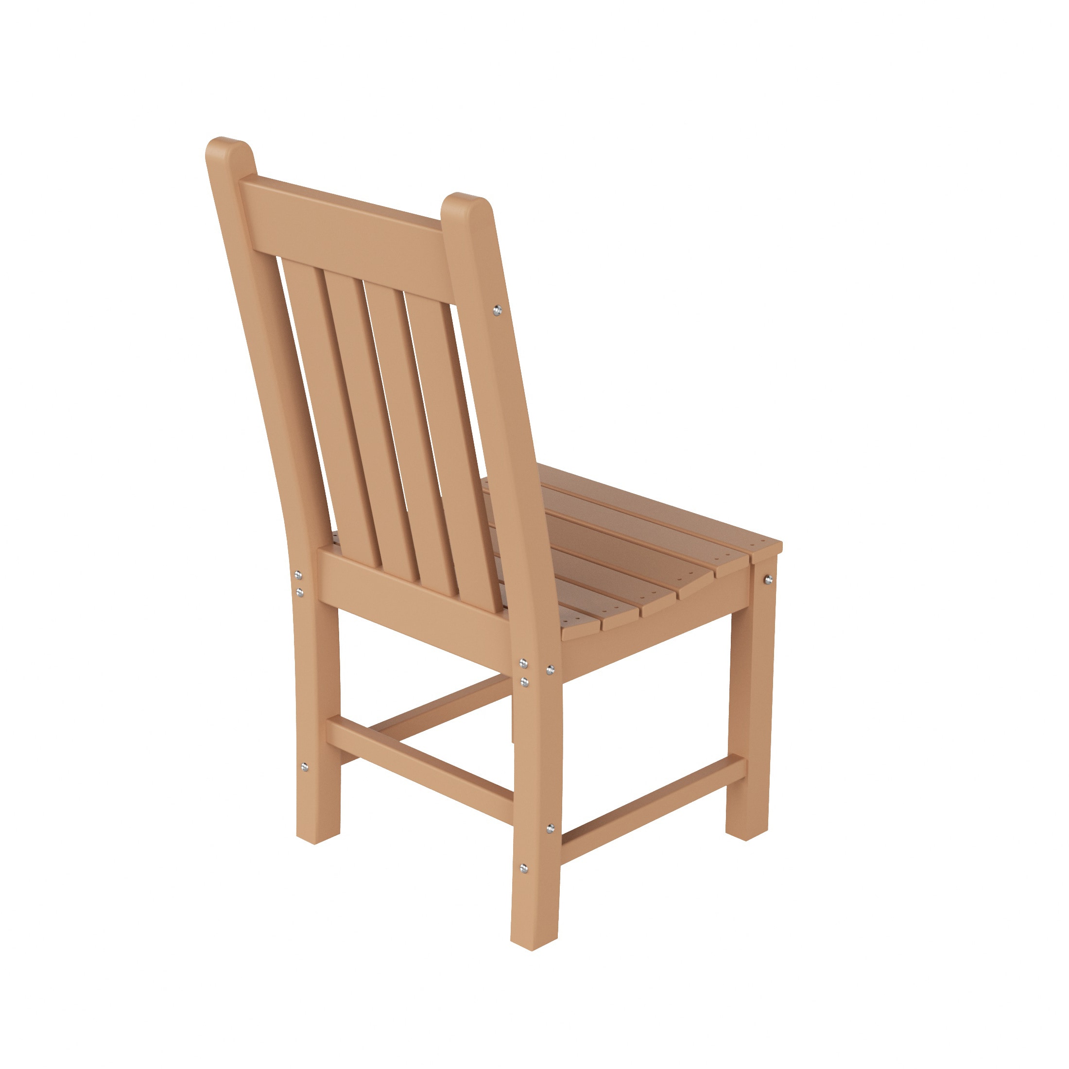 Teak Armless Outdoor Patio Dining Chair