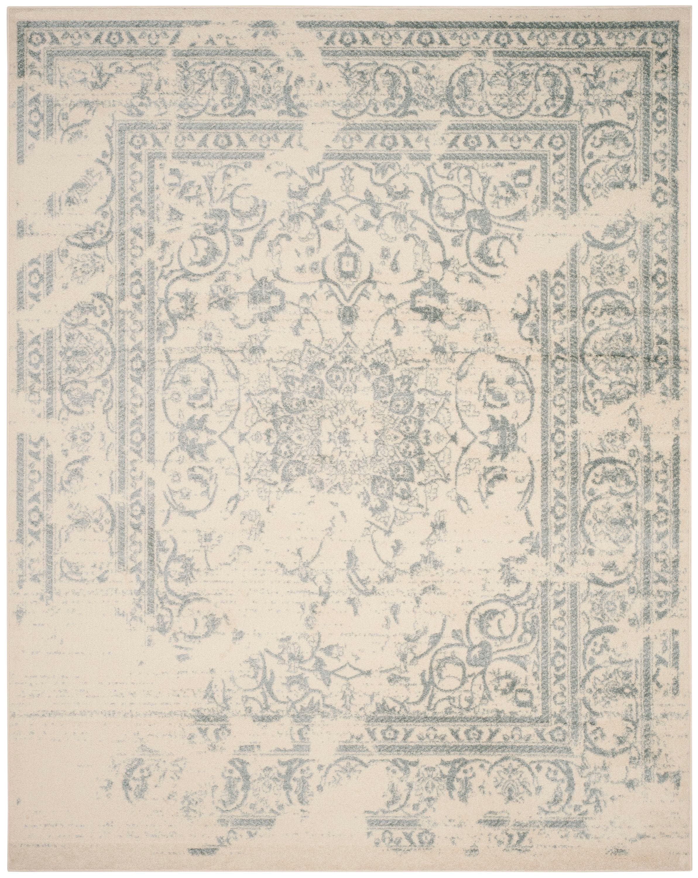 Safavieh ADR101S-8 Adirondack Plaza 8 x 10 (ft) Loomed Polypropylene Ivory/Slate Rectangular Indoor Distressed/Overdyed Vintage Area rug