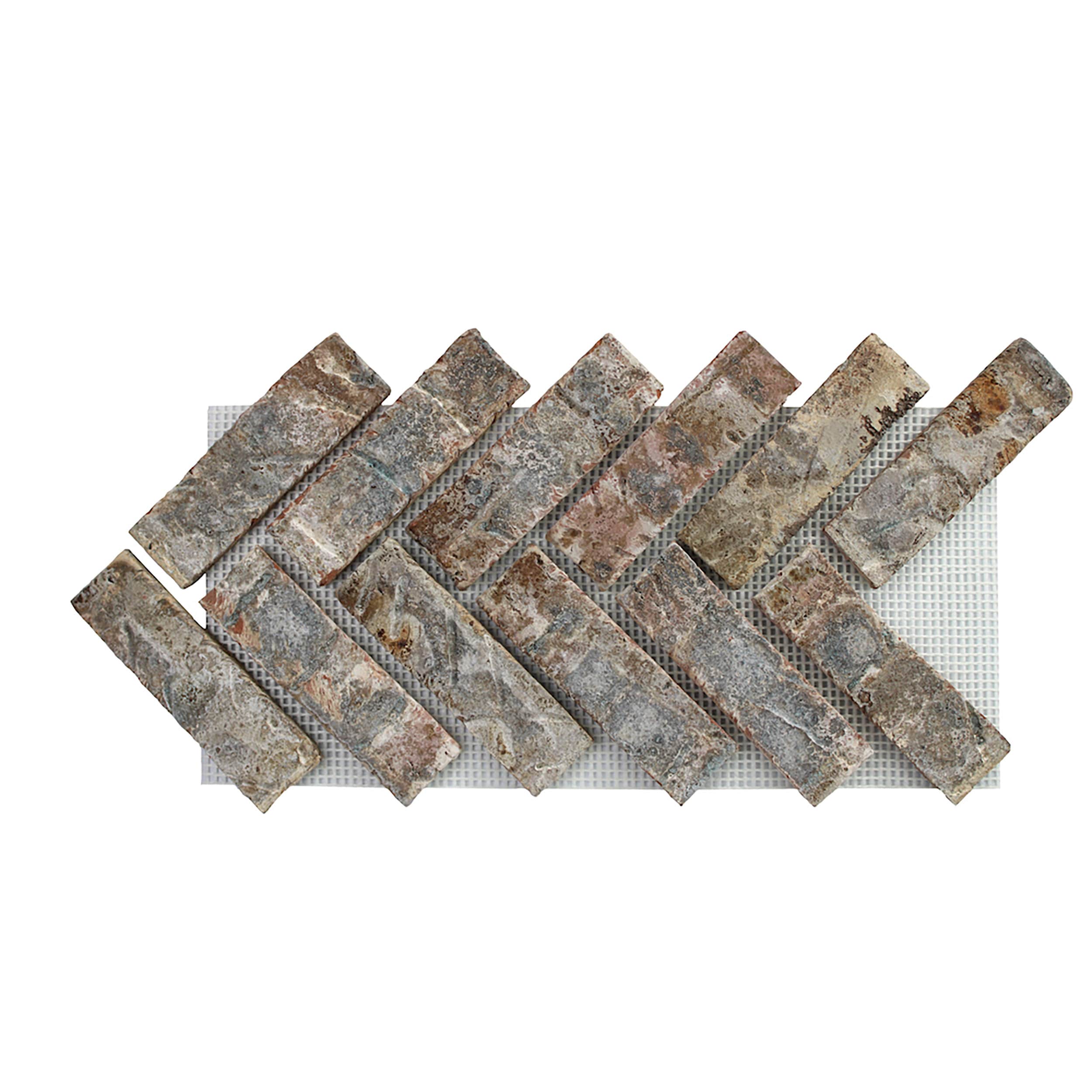 Old Mill Thin Brick Systems BWH-370050CS Herringbone 12.5-in x 28-in Seaside Brick Veneer Panel 7 Square feet