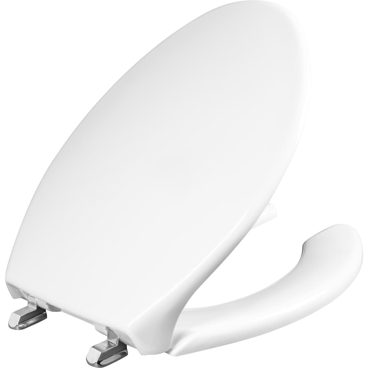 Bemis 1950SSTDG Elongated Commercial Plastic Open-Front Toilet Seat and Lid with Stay-Tite Commercial Fastening System, DuraGuard and Self-Sustaining Hinge #1950SSTDG 000