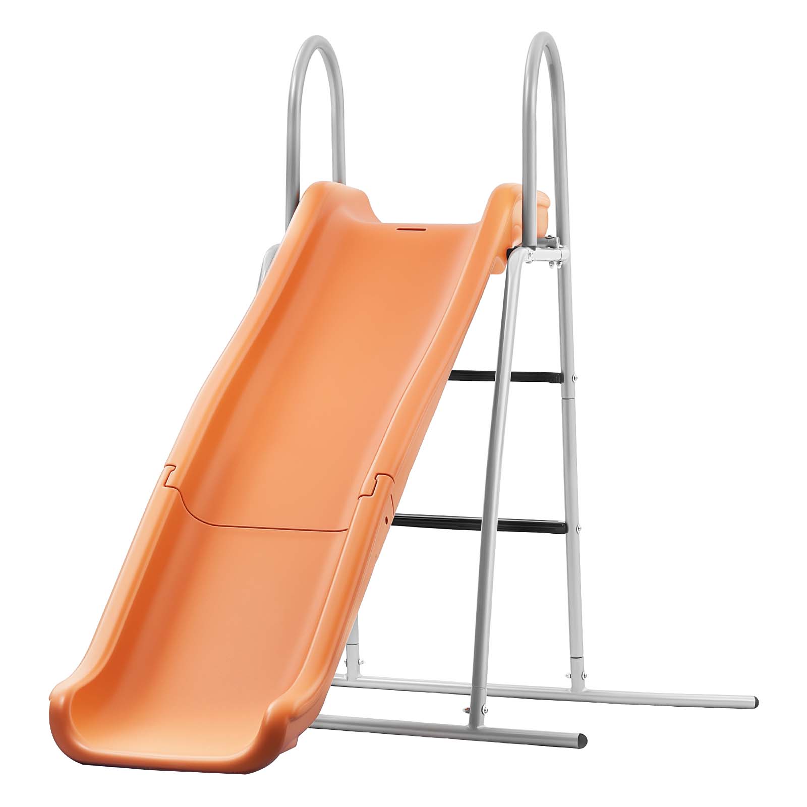 VEVOR Water Slide  5.5ft Outdoor Waterslide for Kids  Free Standing Pool Wave Slide with 6.5ft Ground Tarp  Built in Adjustable Sprinkler  Metal Plastic Playground Equipment  Platform for Backyard Fun