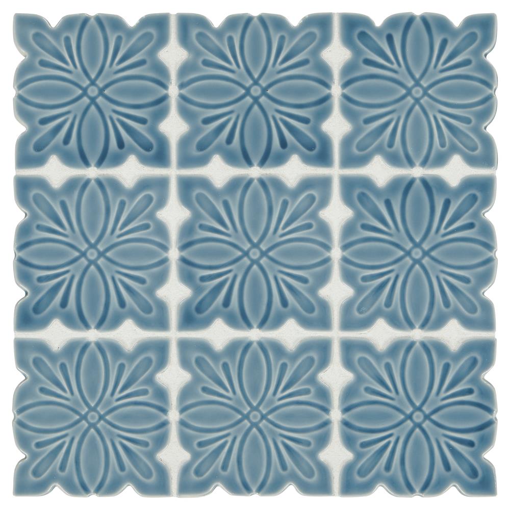 American Olean PV11STARMSCC1P Parisian View Deep Blue 12-in x 12-in Glazed Porcelain Floor and Wall Tile (1-sq. ft/ Piece)