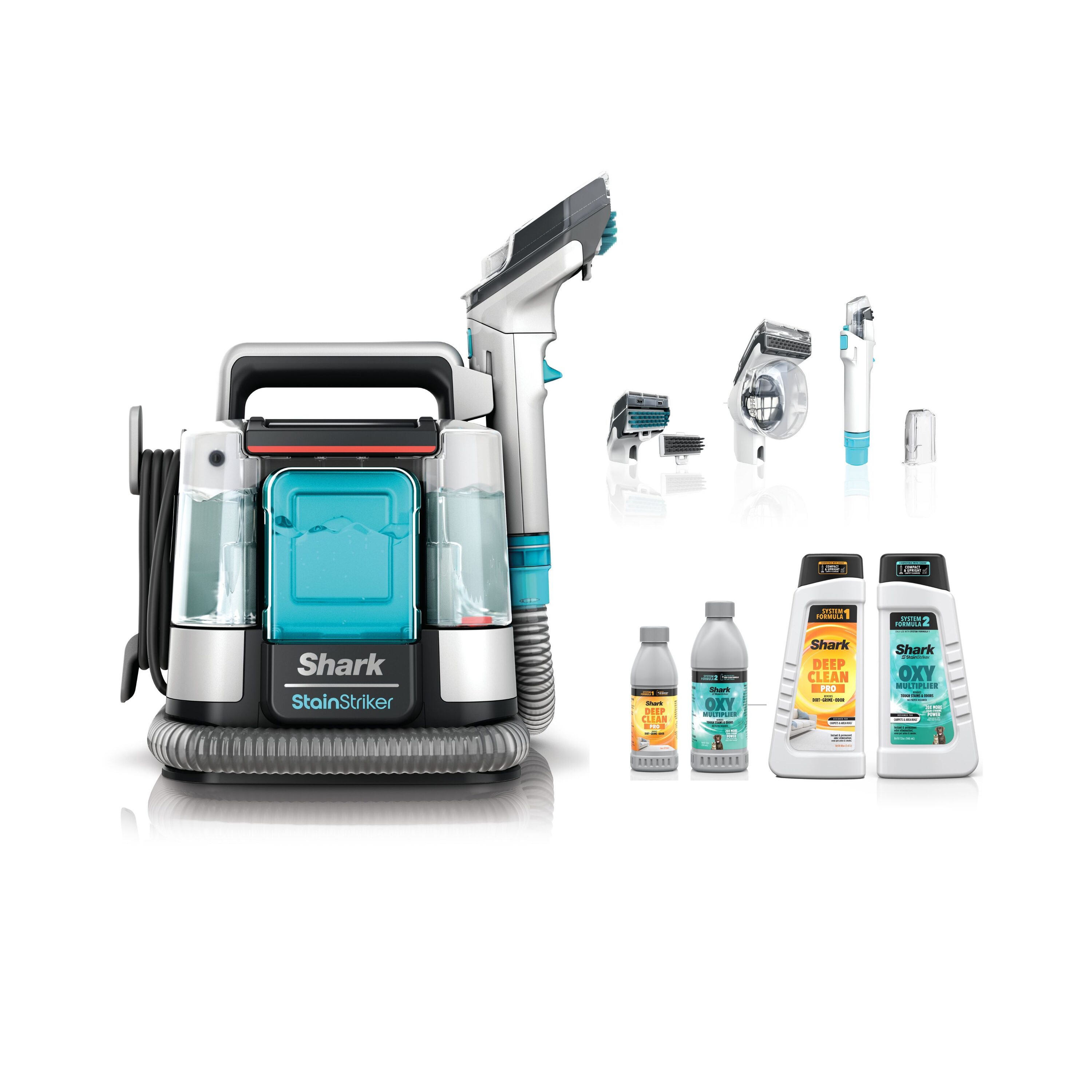 Shark  StainStriker Portable Carpet Cleaner with full size Deep Clean Pro and OXY Multiplier Spot Remover Solution