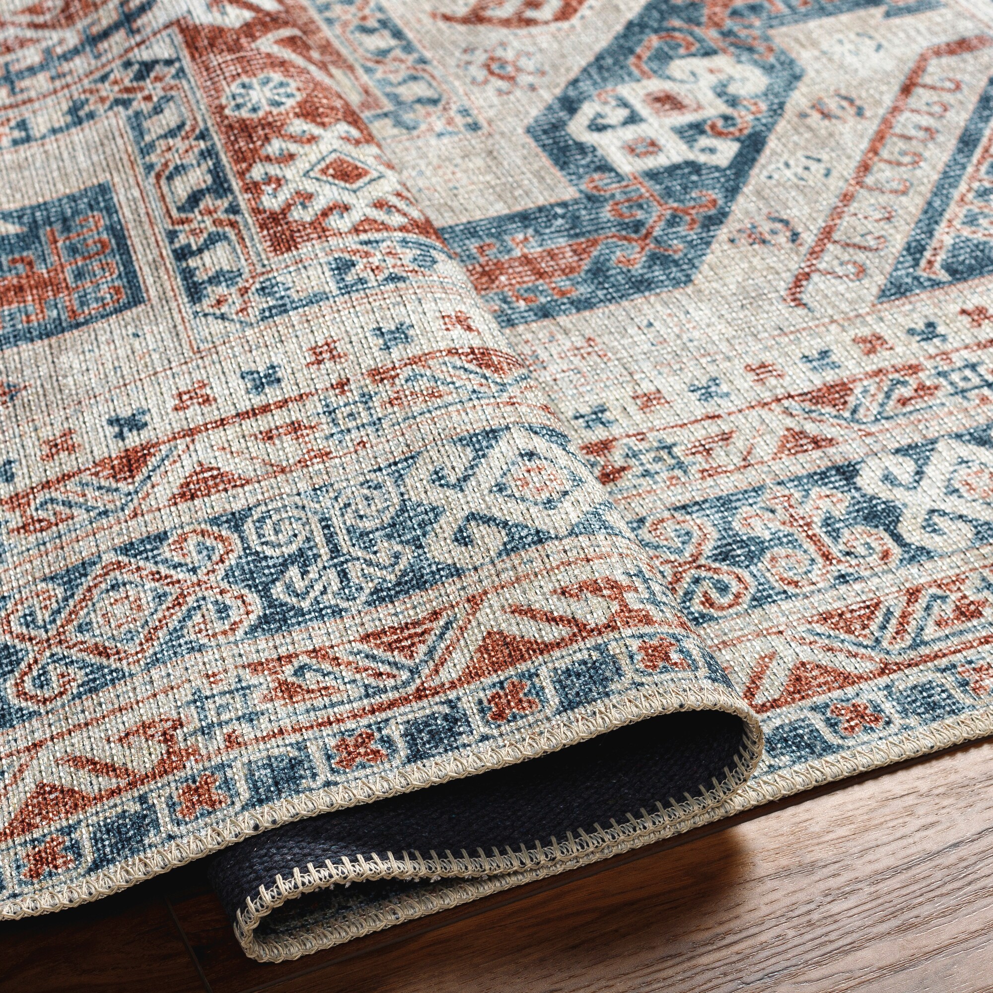 Amelie Sage Washable Accent Rug, 2x3