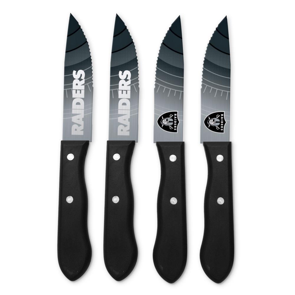 The Sports Vault NFL 5-Piece Kitchen Knife Set, Oakland Raiders