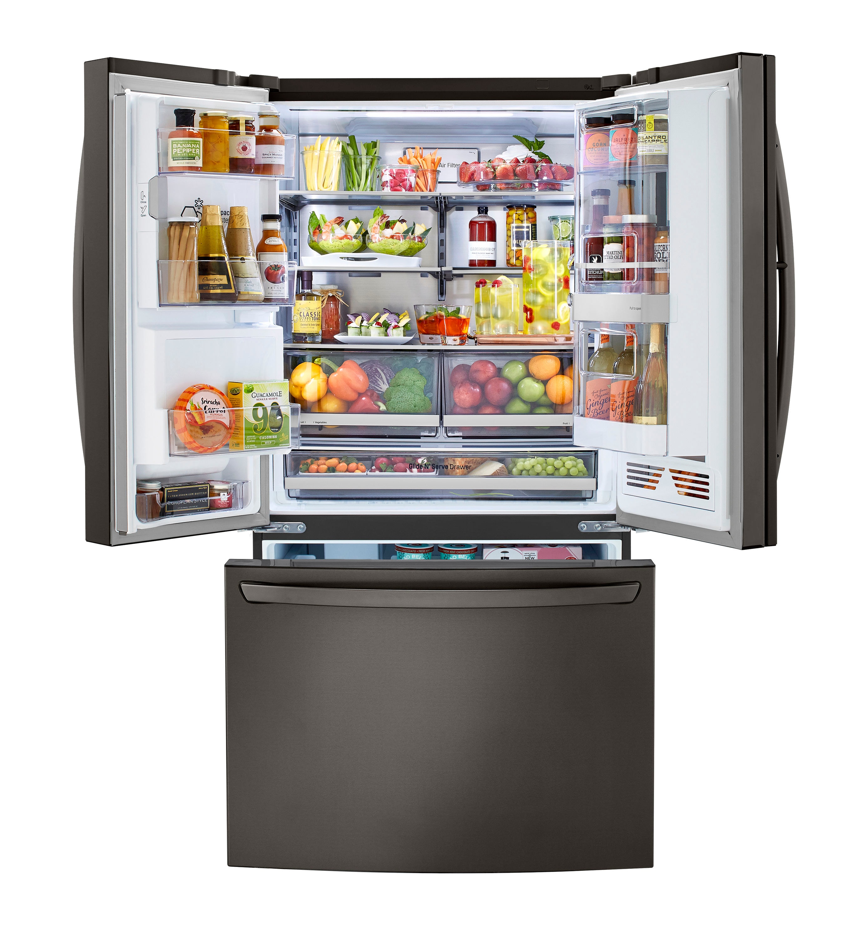 LG Electronics Réfrigérateur à porte française de 36 pouces de 29