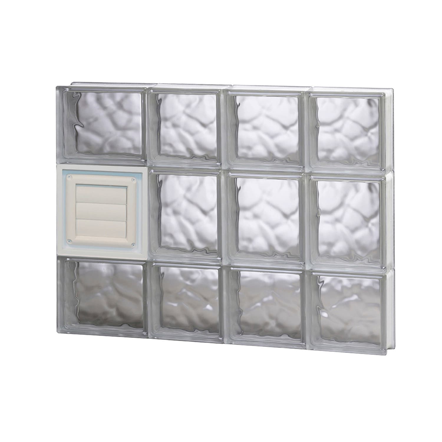 REDI2SET D2620DC Wavy Glass 25-in x 19-1/4-in Frameless Replacement Dryer vent Glass Block Window