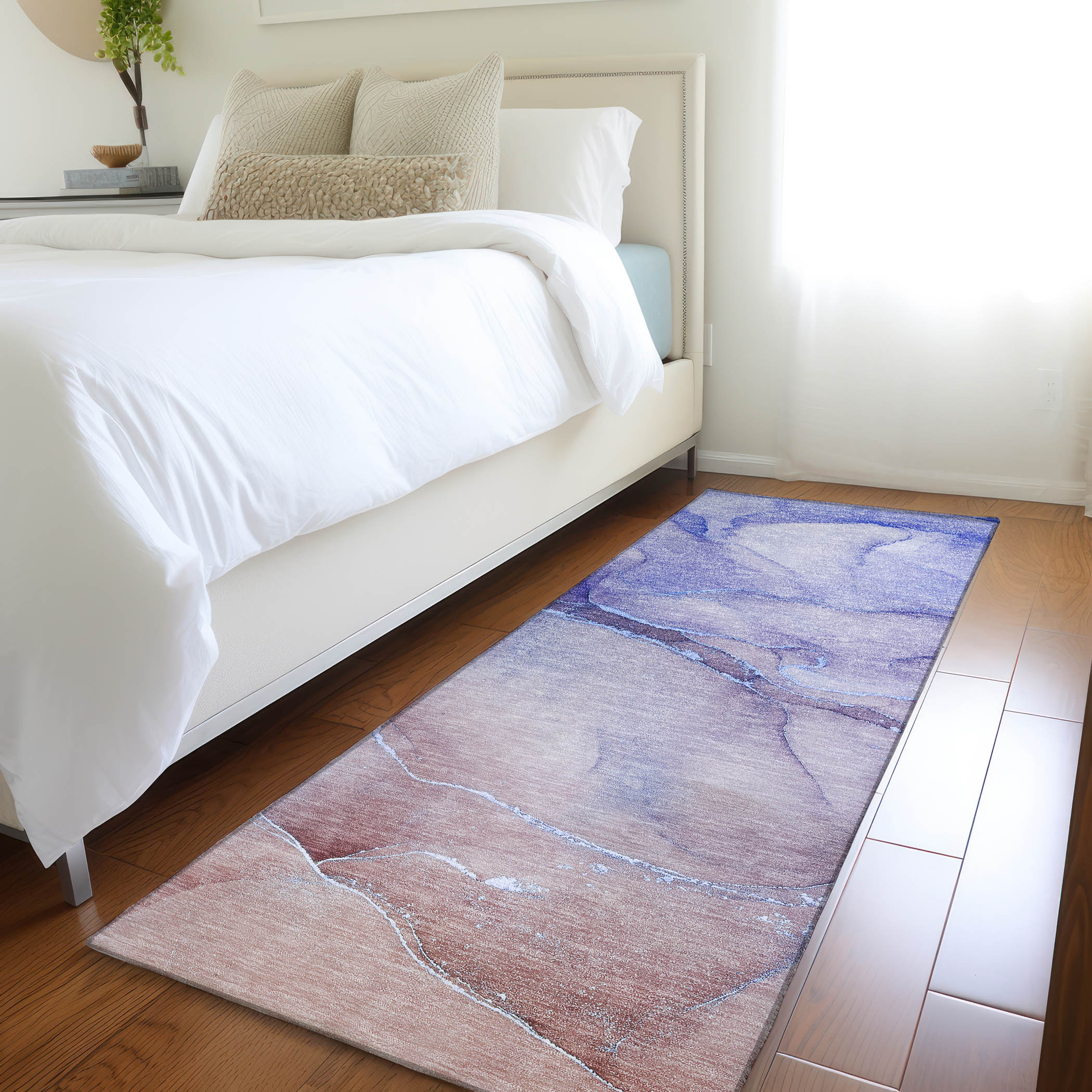 Addison Rugs ACN508NA2X8 Chantille ACN508NA 2 x 7 (ft) Polyester Navy Rectangular Indoor/Outdoor Abstract Machine washable Area rug