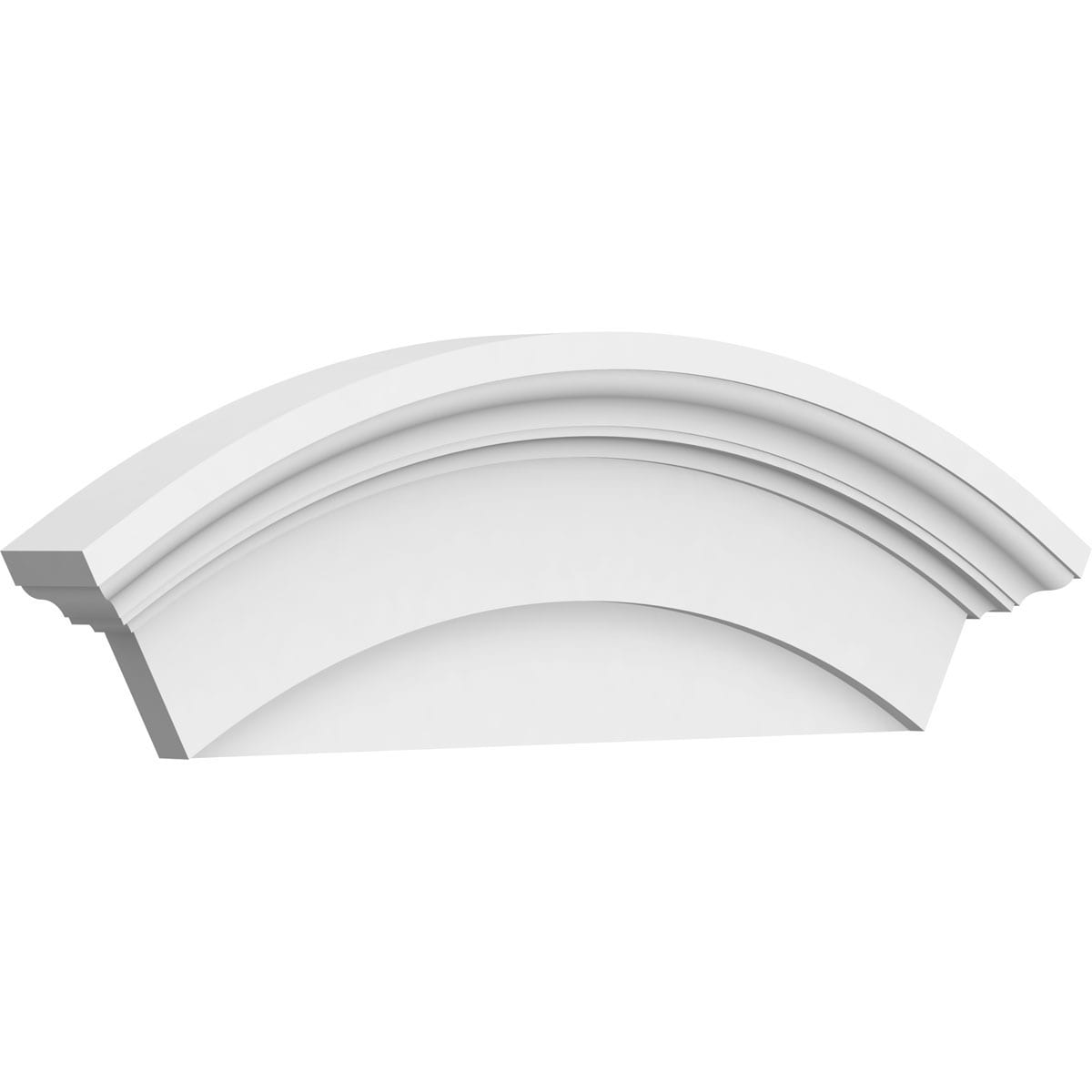 Ekena Millwork PEDP026X100ARD00 26-in W x 10-in L PVC Pediment