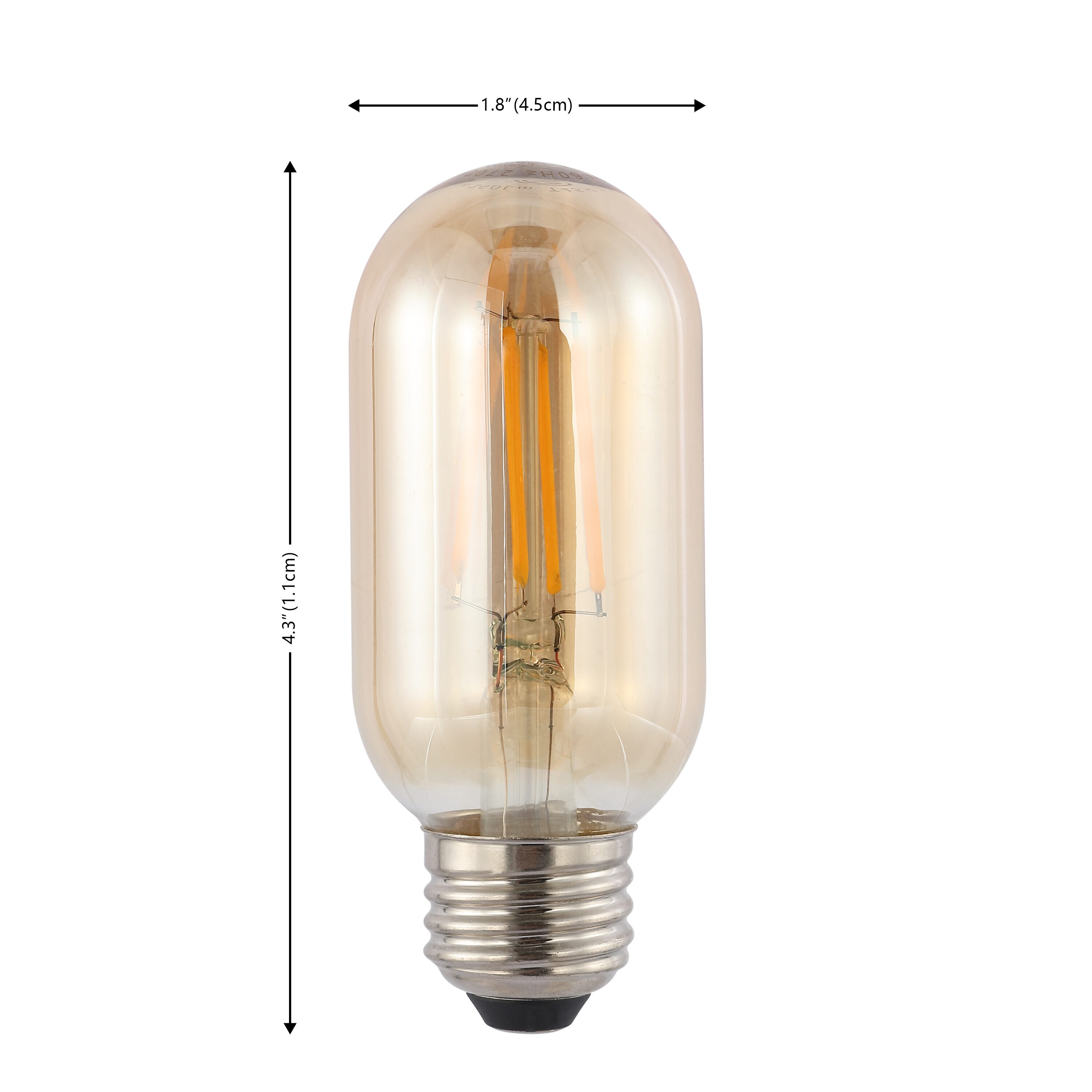 FLSNT Ampoule Edison E27 Équivalent 40W, ST58 Rétro LED à Filament