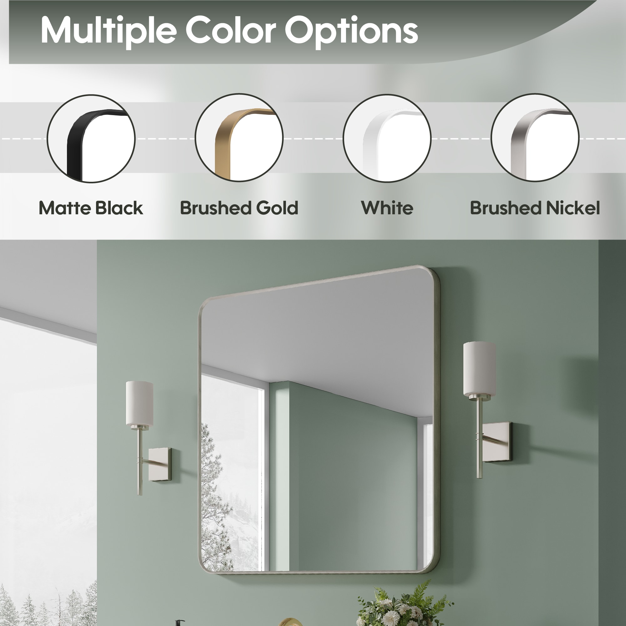 Forclover TAK-MCSA1620 Framed-Bath-Mirrors - View #6