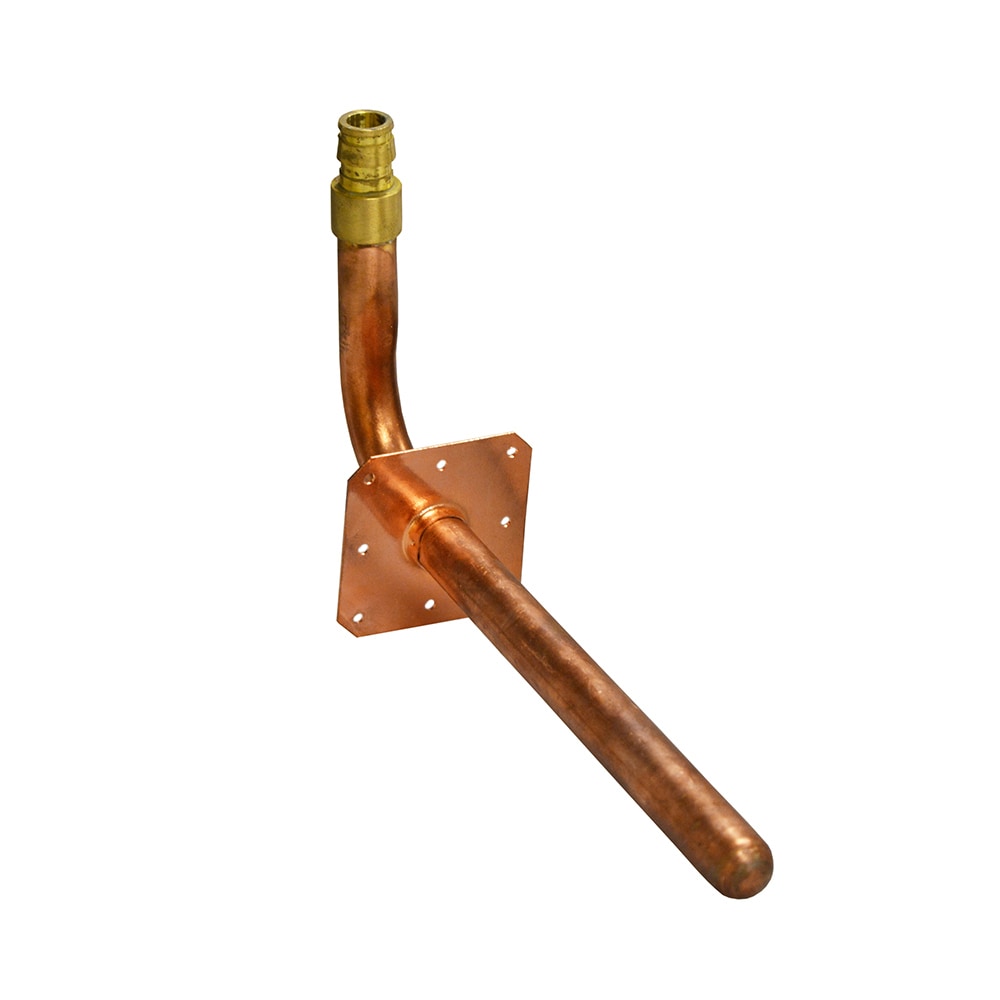 Jones Stephens S71005 1/2 In. X 4 In. X 8 In. Cold Expansion Pex (F1960) Copper Stub Out 90 Degree Elbow with Square Mounting Flange