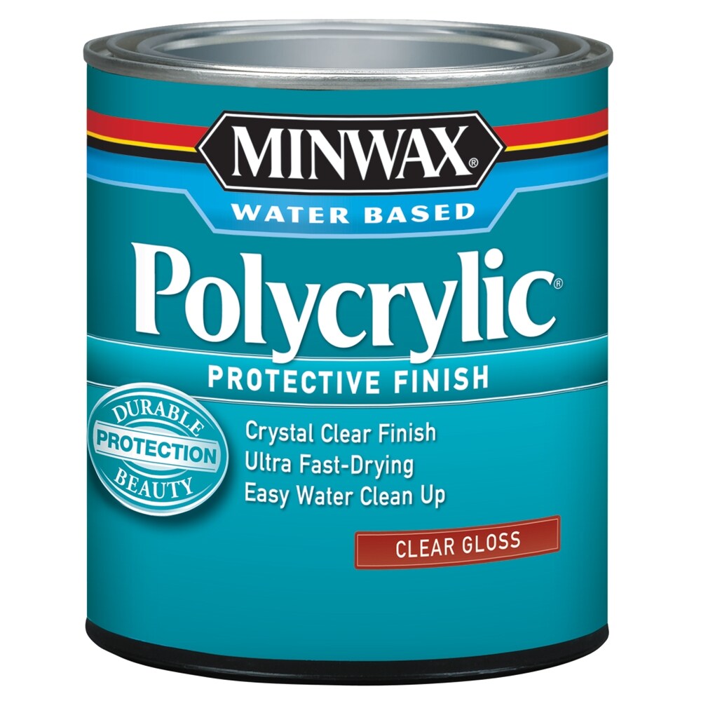 Minwax 65555444 Polycrylic Water-based Clear Transparent Gloss Interior Stain ( 1-quart )