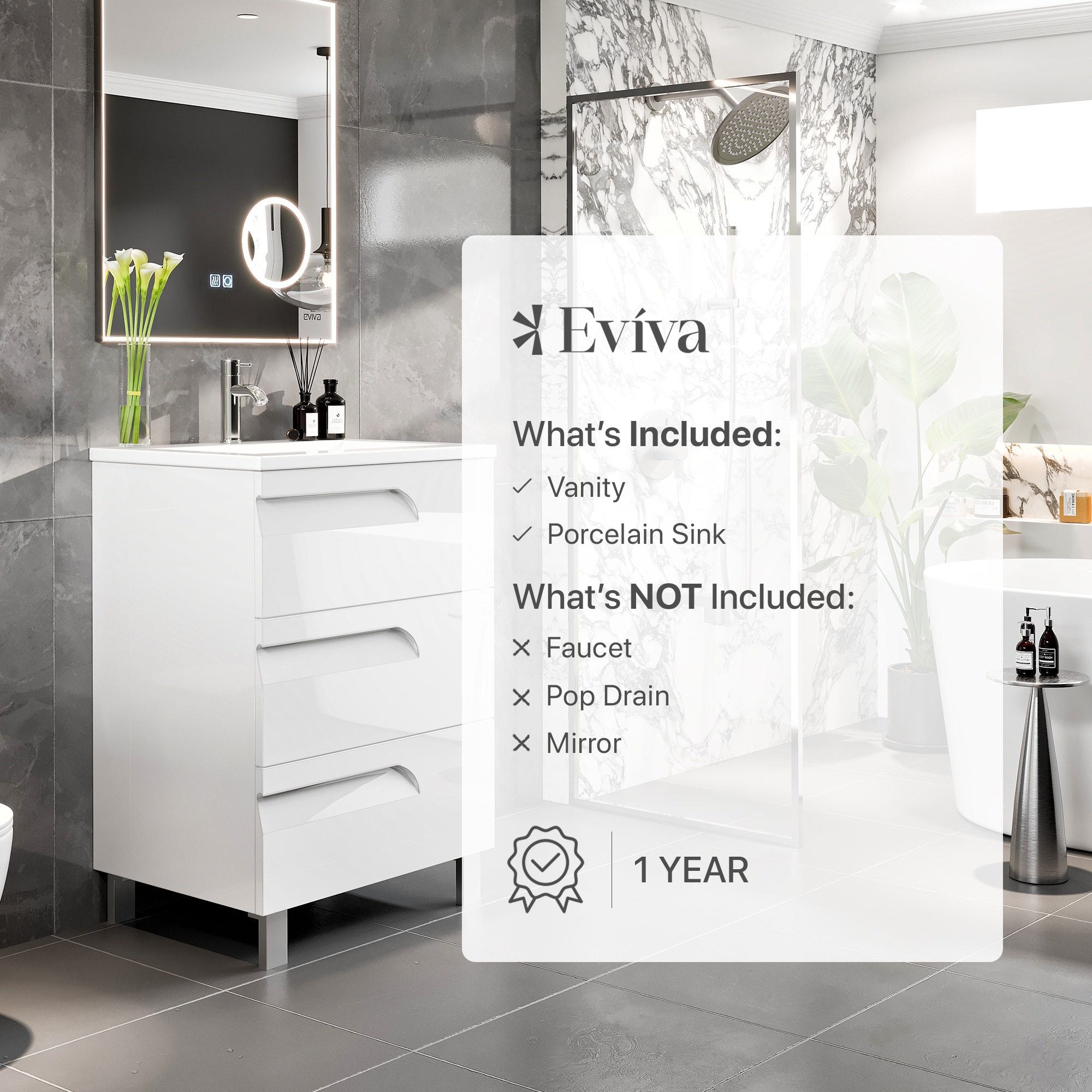 Eviva EVVN23-24WH-FS Bath-Vanity-Combo - View #7