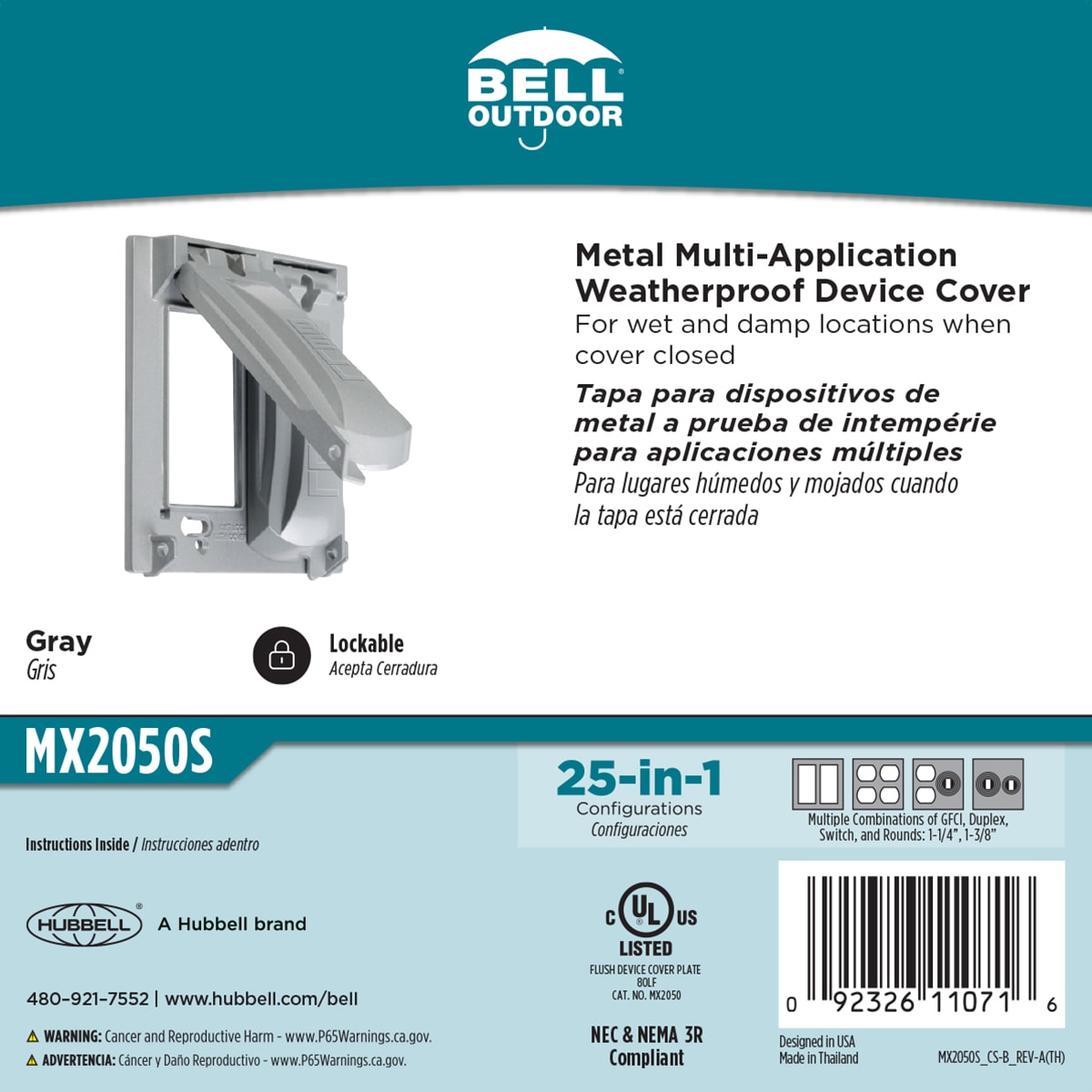Hubbell MX2050S Electrical-Box-Covers - View #7
