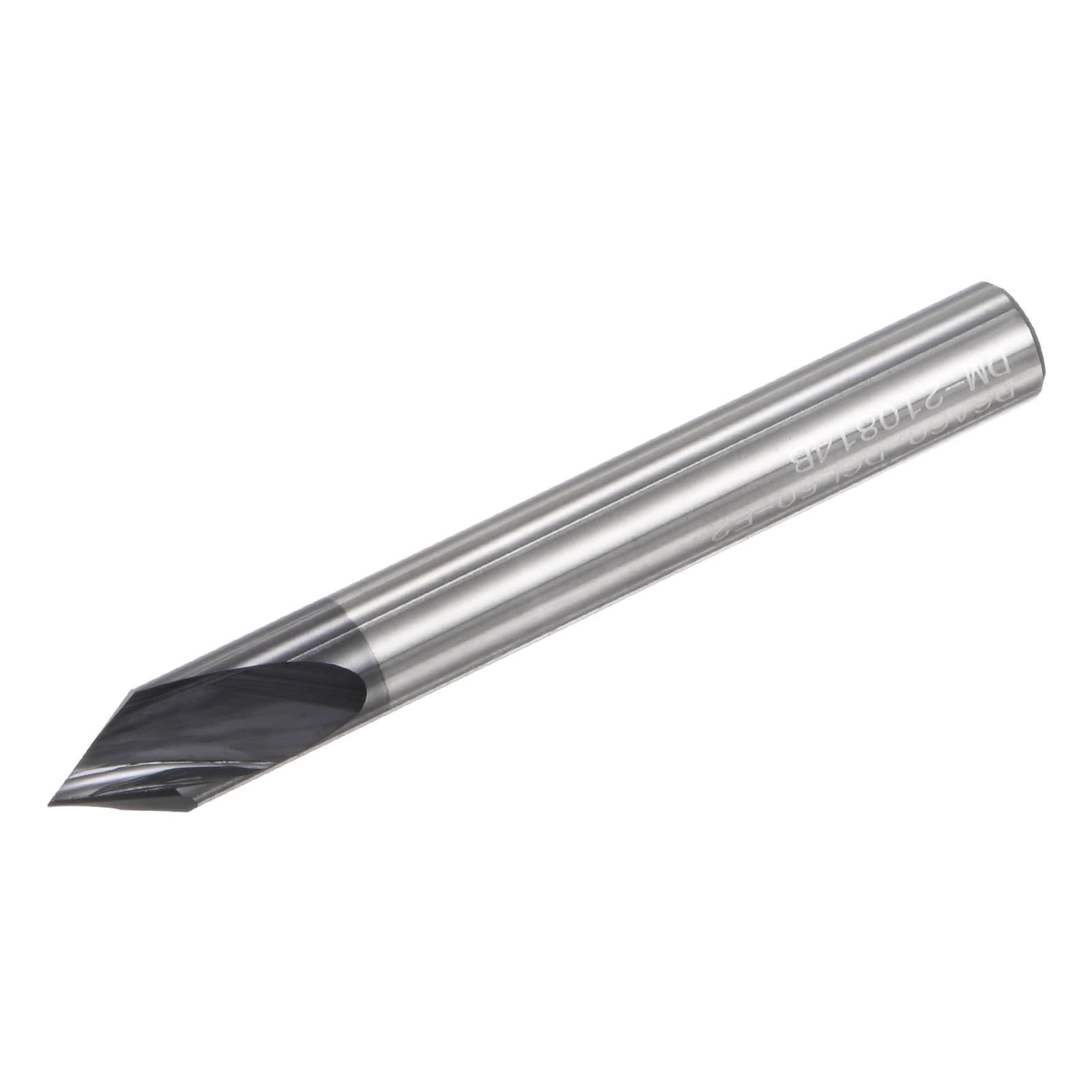 Unique Bargains Spotting Drill Bits 6mm Dia 6mm Shank 60 Degree Solid Carbide AlTiSin Coated 2 Flutes Round Shank Drilling Cutter #S26031700UX4220