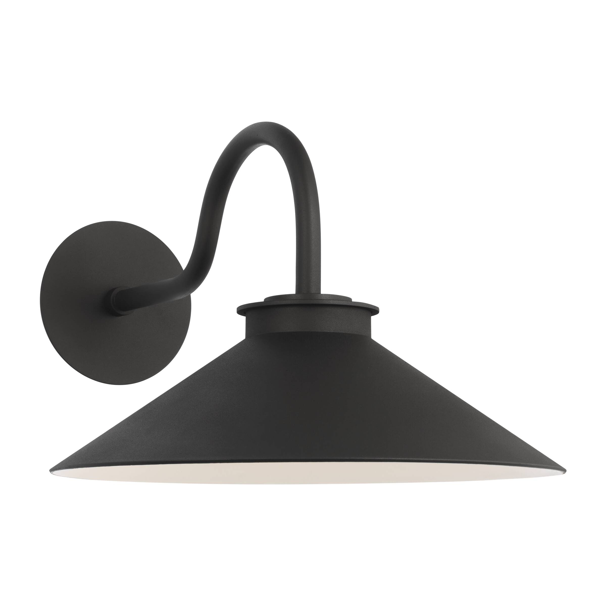 Generation Lighting SLO1021TXB-L1 Modern Barn Light 11.375-in H Black Hardwired Dark Sky Integrated LED Outdoor Wall Light