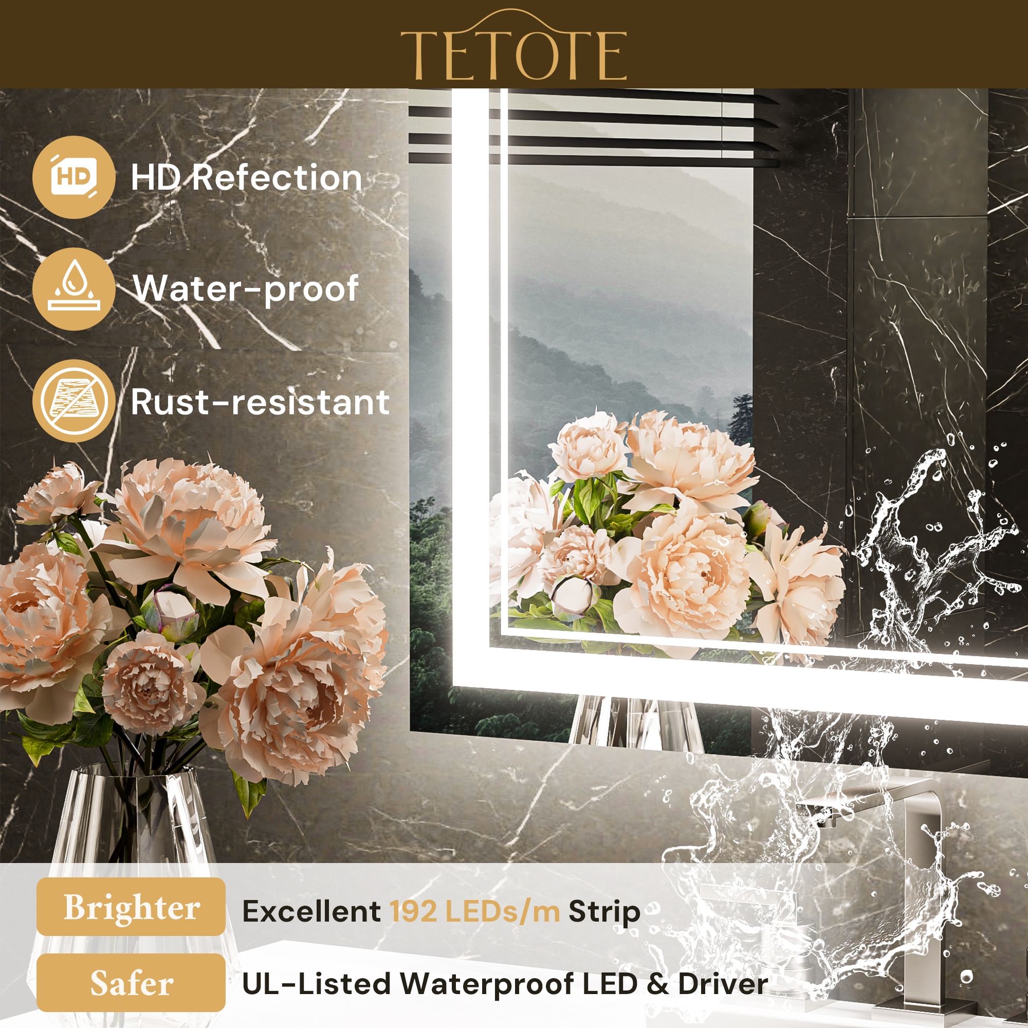 TETOTE LSC-TE-8440-B64 Framed-Bath-Mirrors - View #6