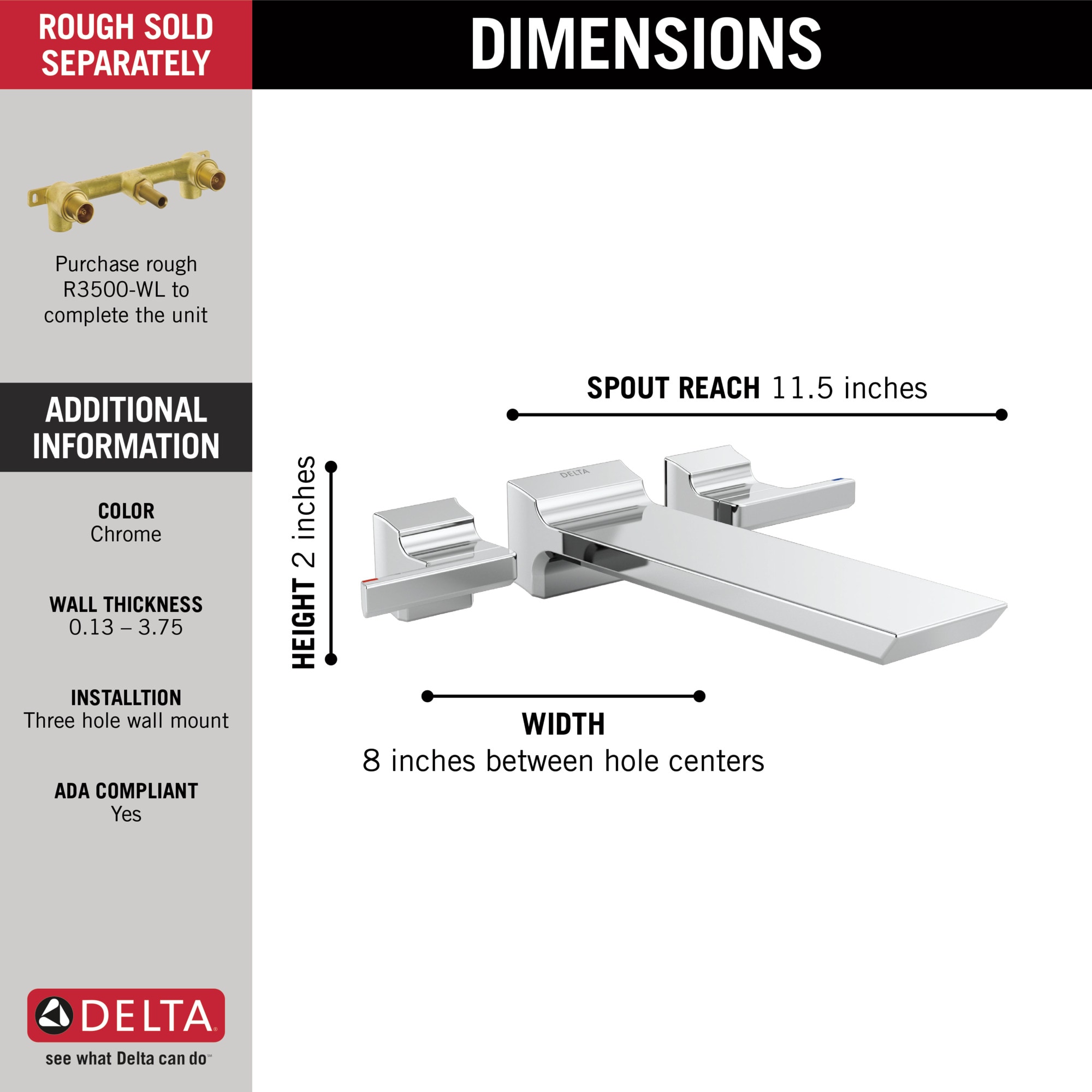 Delta T5799-PN-PR-WL Roman-Tub-Faucets - View #2