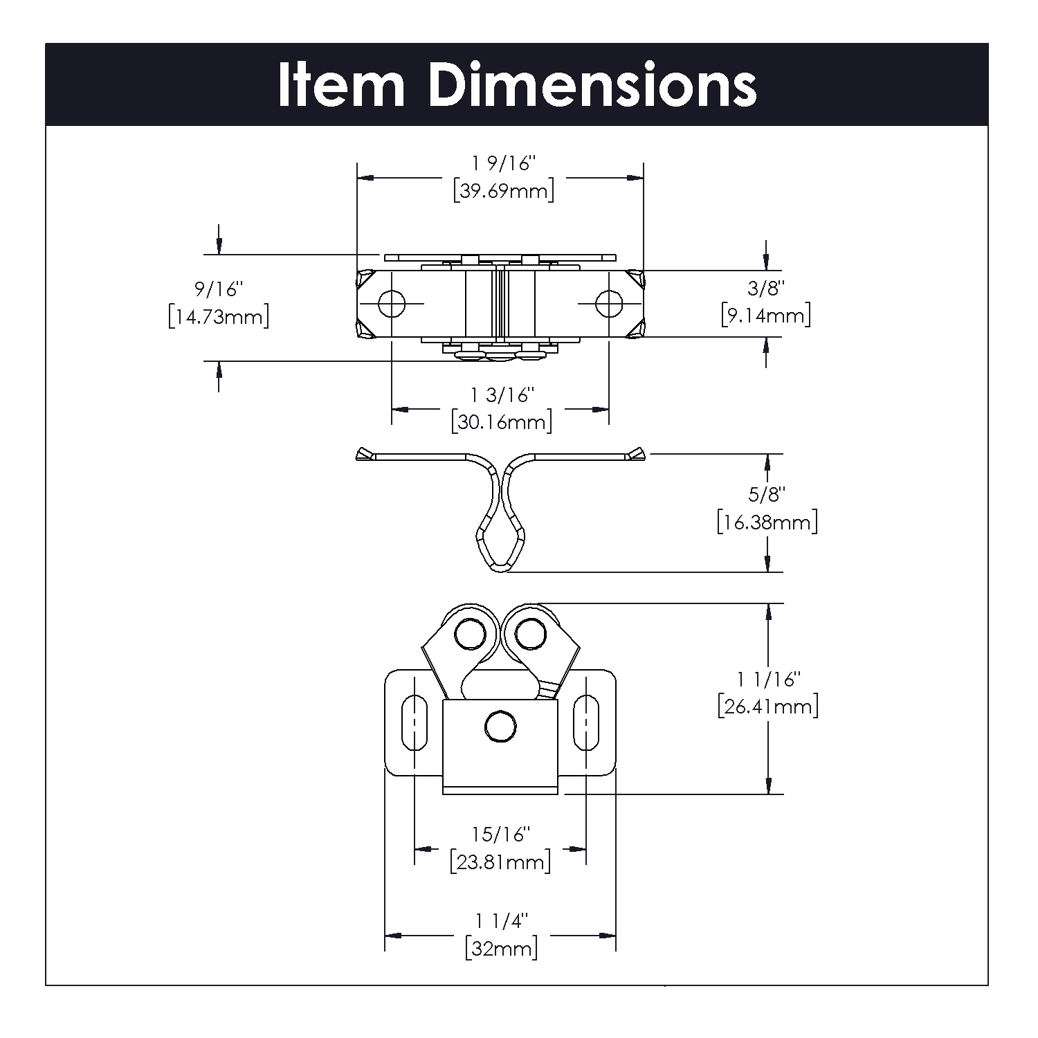 Hickory Hardware P107-2C-25B Cabinet-Latches - View #5