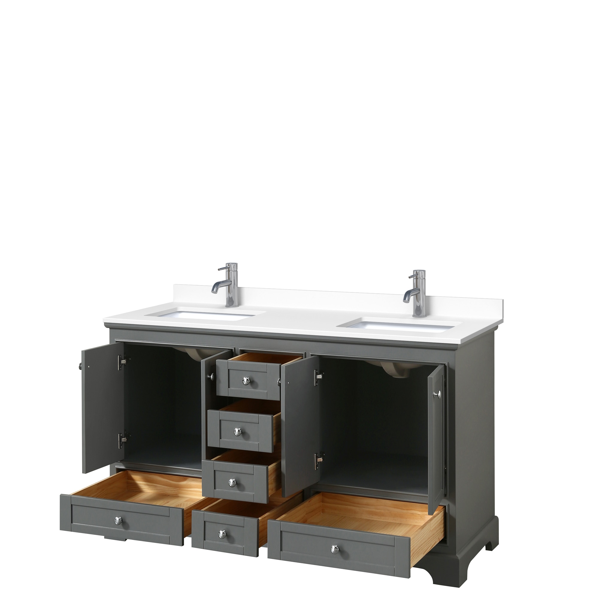 Wyndham Collection WCS202060DKGWCUNSMXX Bath-Vanity-Combo - View #2