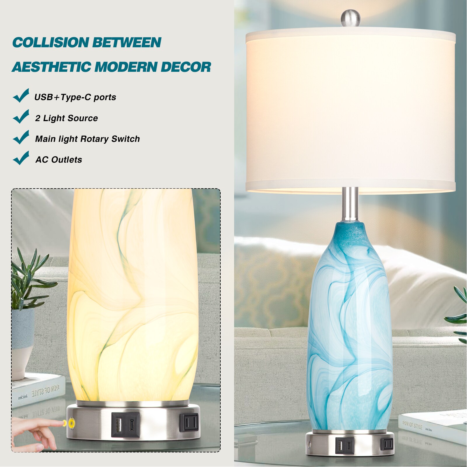UrFurnishings TD-336 Table-Lamps - View #12