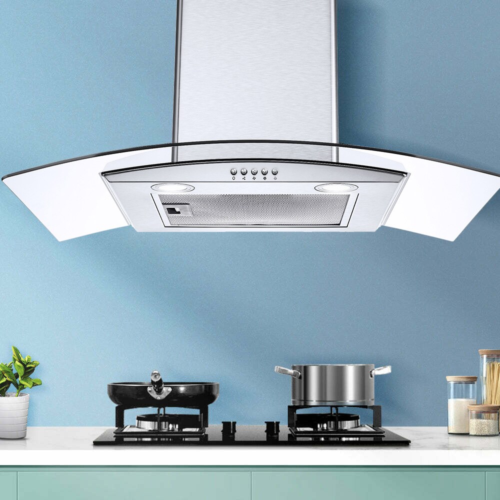 Maocao Hoom 30-in 450-CFM Convertible Silver Wall-Mounted Range Hood at ...