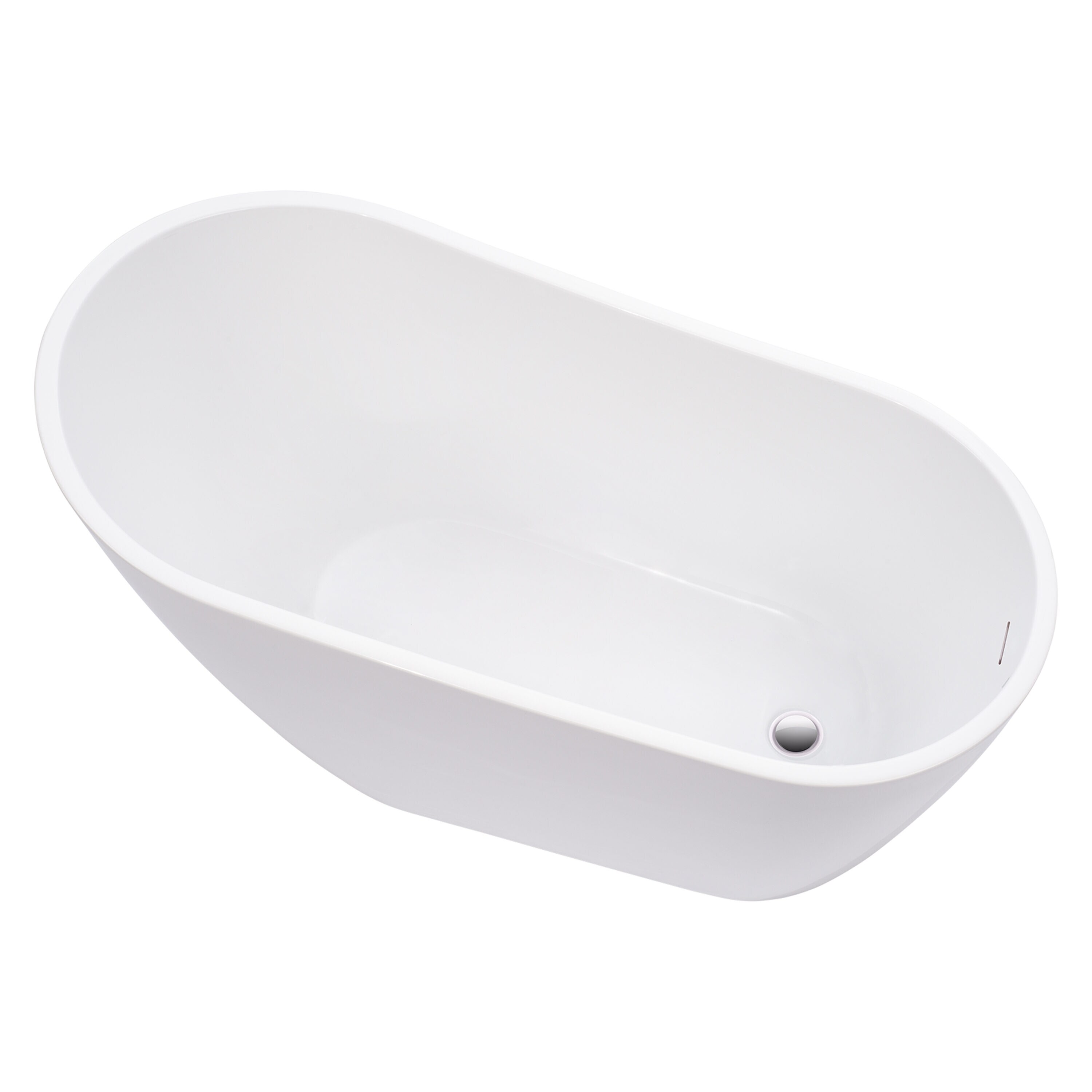 Cora 67" White Freestanding Acrylic Bathtub