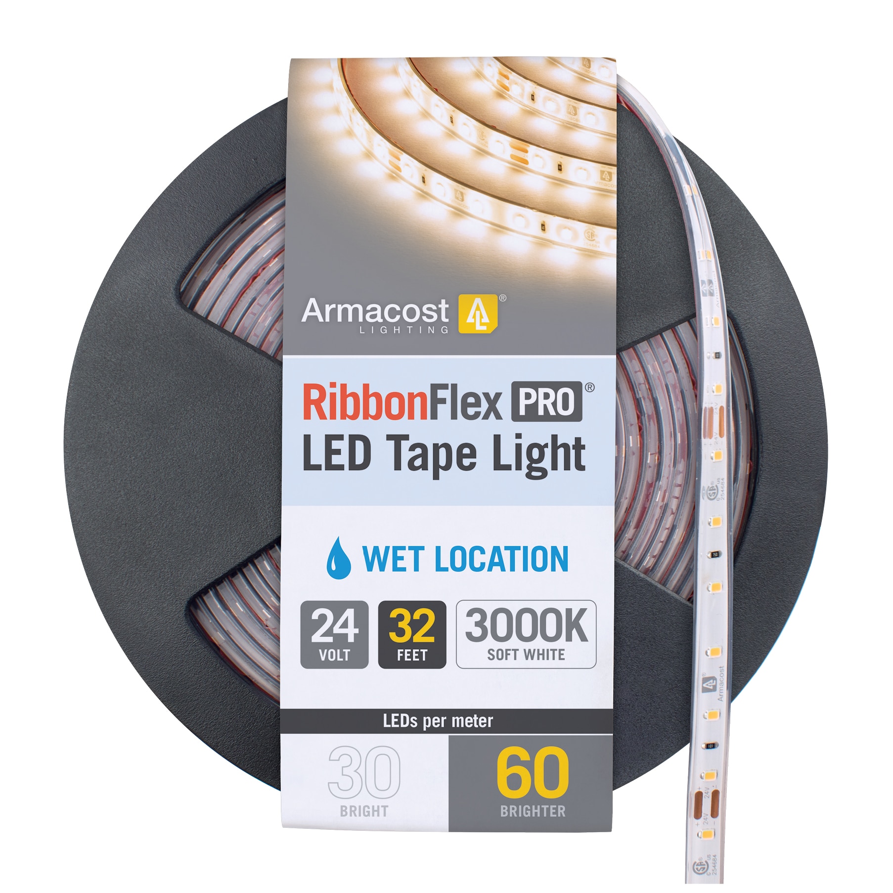 Armacost Lighting 145450 8.2-ft LED Soft White Tape Light