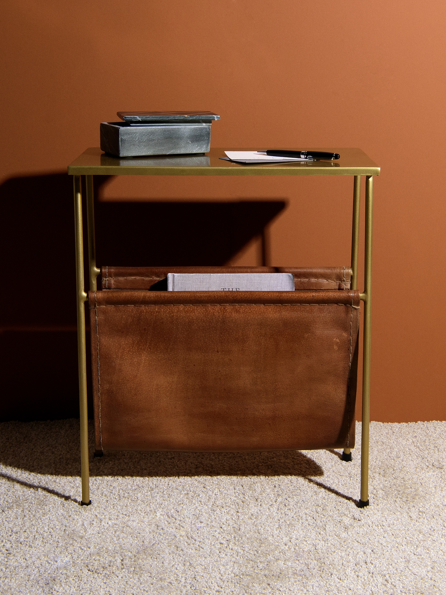 Best Home Fashion TABLE-PR11-MAG.LEATH End-Tables - View #3