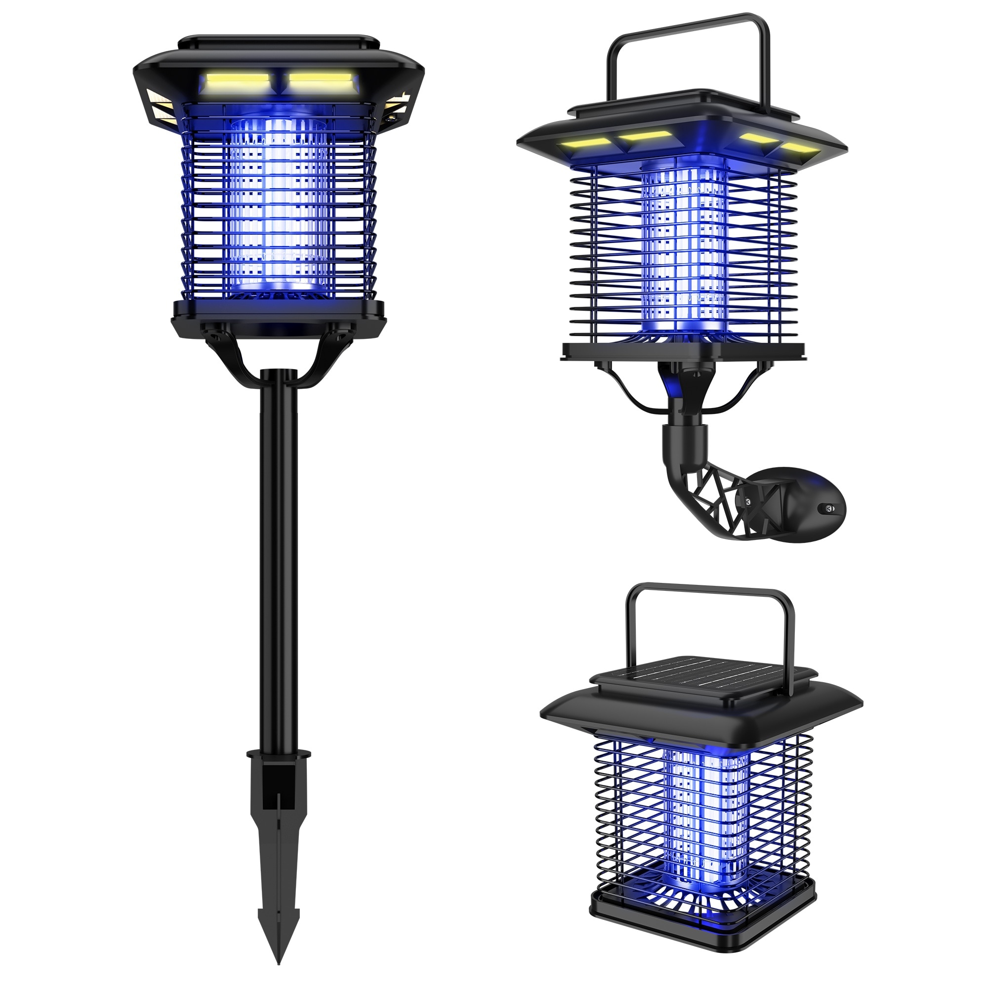 Paraheeter Outdoor/Indoor Waterproof Rechargeable Solar Bug Zapper with ...