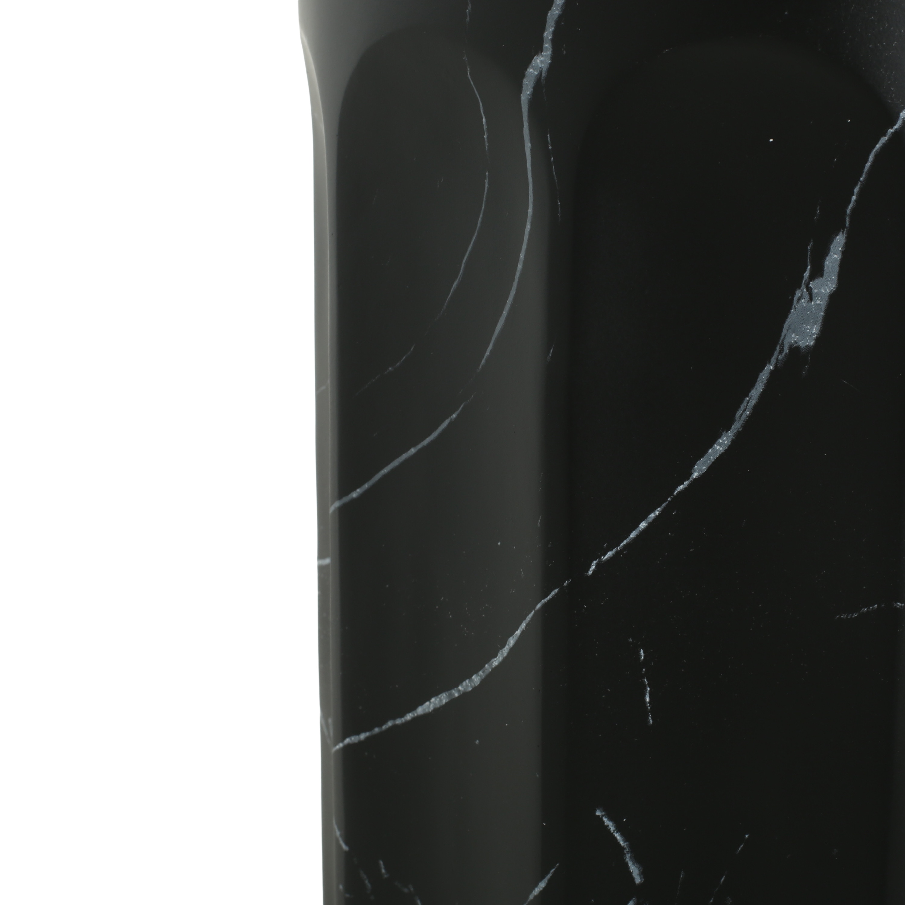 Tinyhomie Outdoor Lightweight Concrete Black Marble Effect Side Table ...