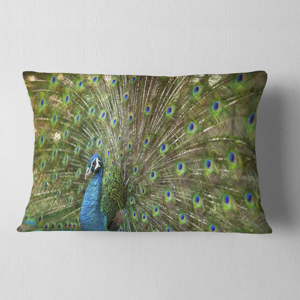 Designart CU7104-12-20 12-in x 20-in Green Indoor Decorative Pillow