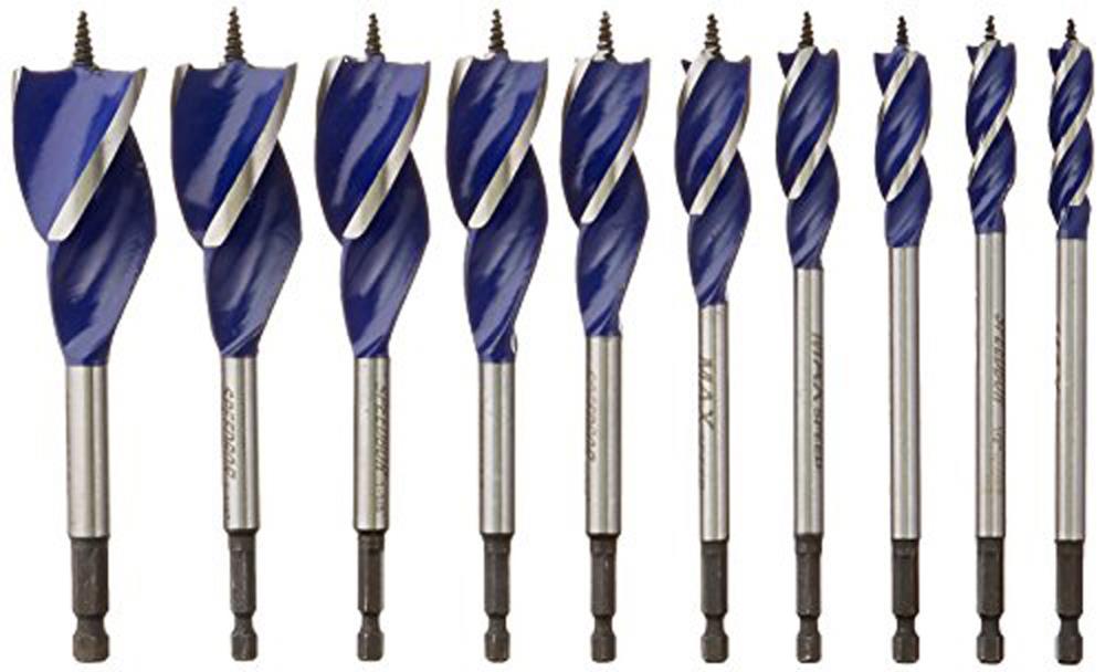 IRWIN SPEEDBOR Max 10-Piece X 6-in Woodboring Self-feed Drill Bit Set ...