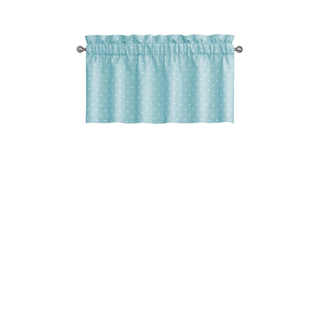 Eclipse 15452042X018POL Dots 18-in Pool Polyester Rod Pocket Valance