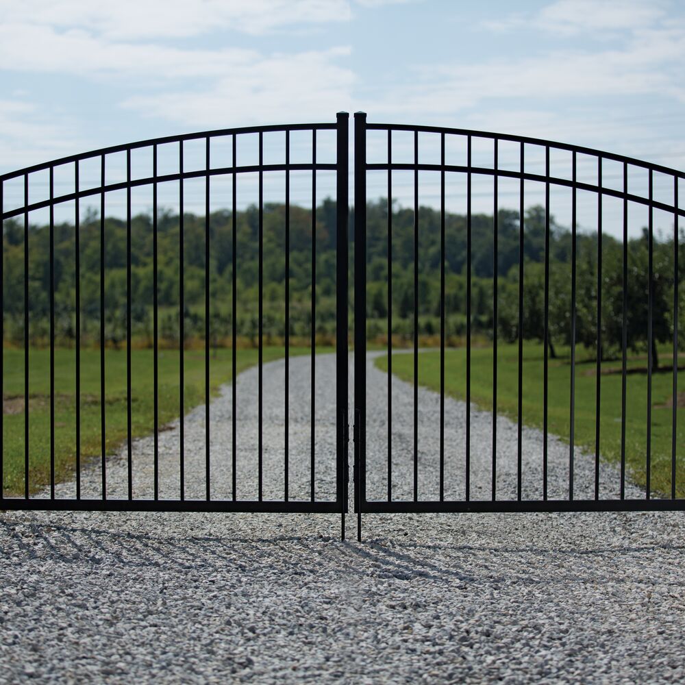 Freedom 12-ft X 6-ft Black Aluminum Driveway Gate In The Driveway Gates ...