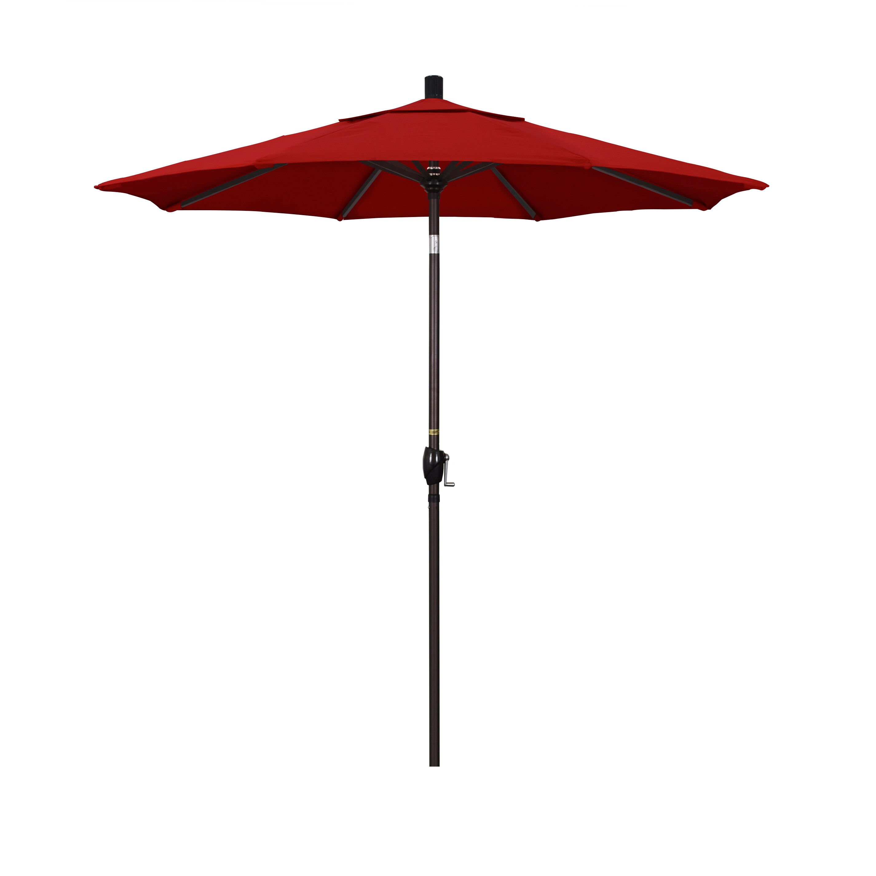 California Umbrella GSPT758117-5403 7.5-ft Aluminum Red Push-button Tilt Market Patio Umbrella