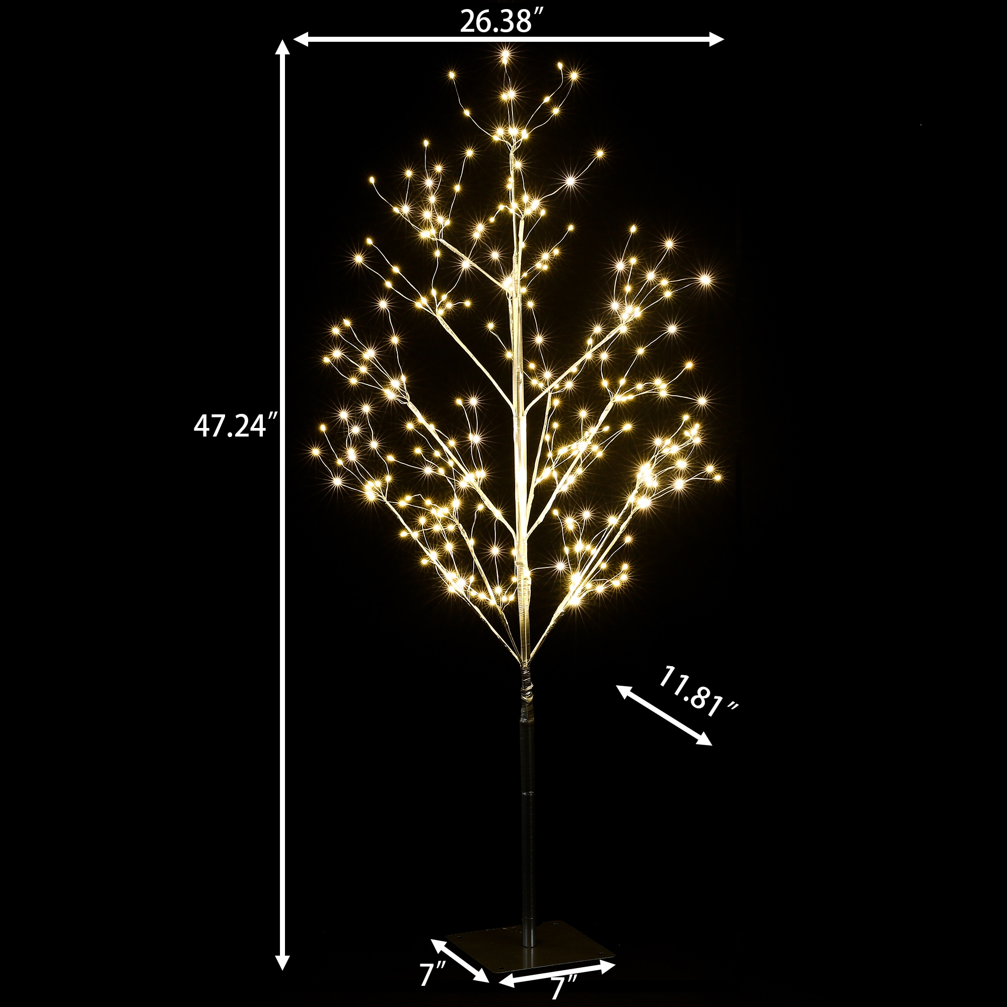 LuxenHome WHHD968 Artificial-Christmas-Trees - View #7