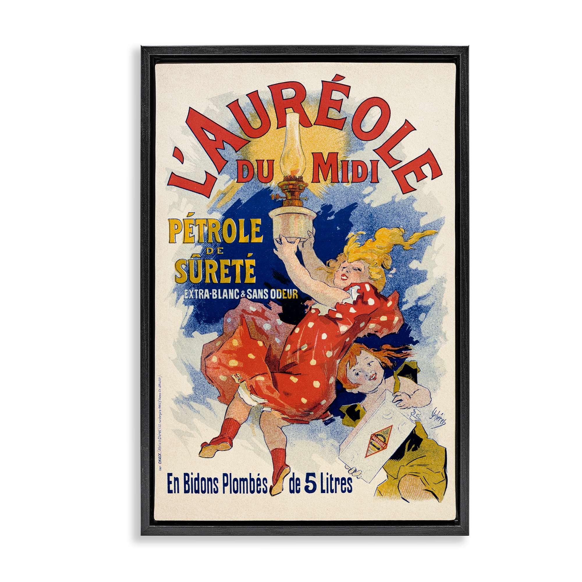 Stupell Industries BT-411-FFB-20X30 Antique Oil Lamp Advertisement Black Framed Floater Canvas Wall Art By Marcus Jules 21 x 31