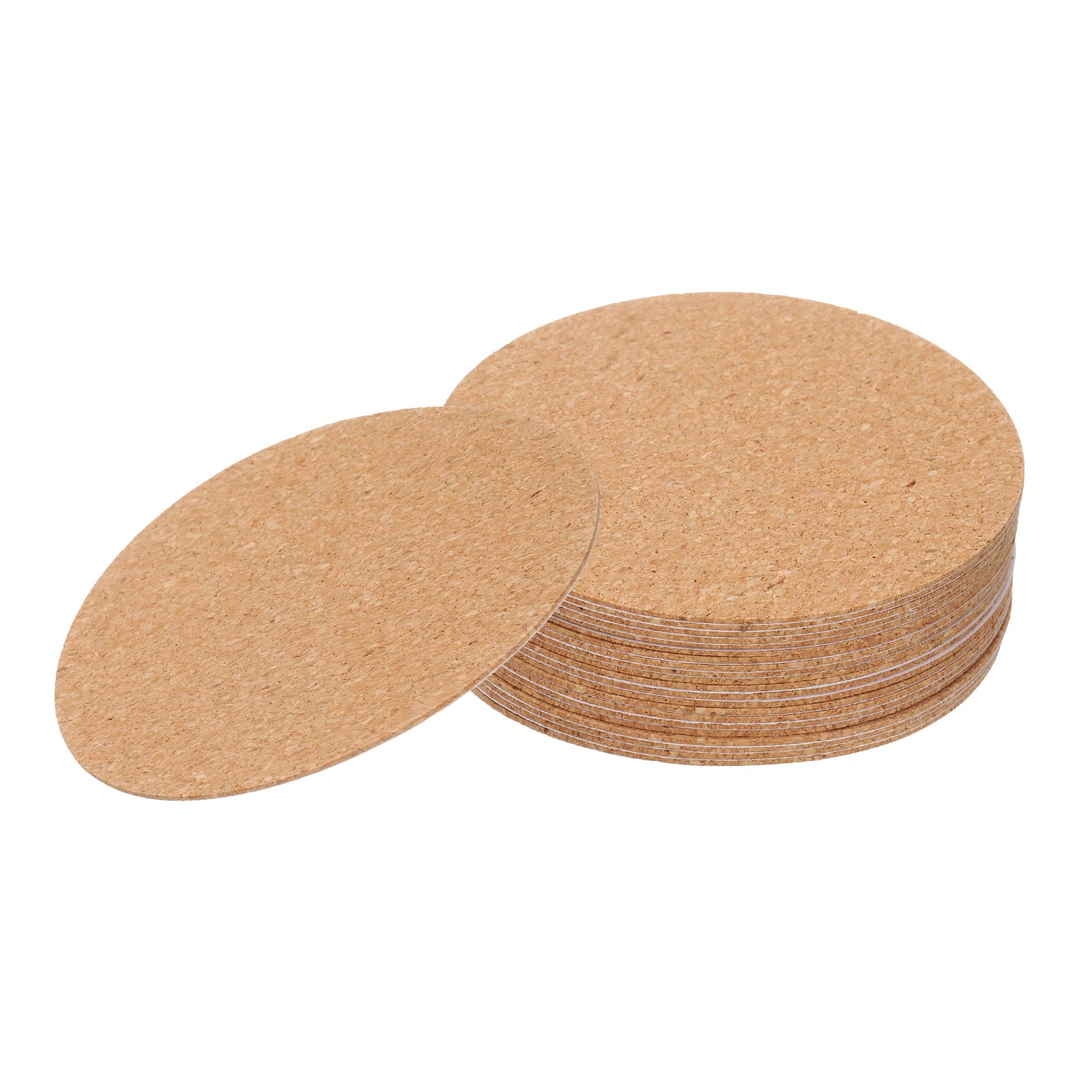 Unique Bargains 20pcs Cork Coasters for Drink 3inch Round Drink Coaster Absorbent Coffee Coaster for Wine Glasses Cups Mugs Home Tabletop Decoration #S26042700UX8929