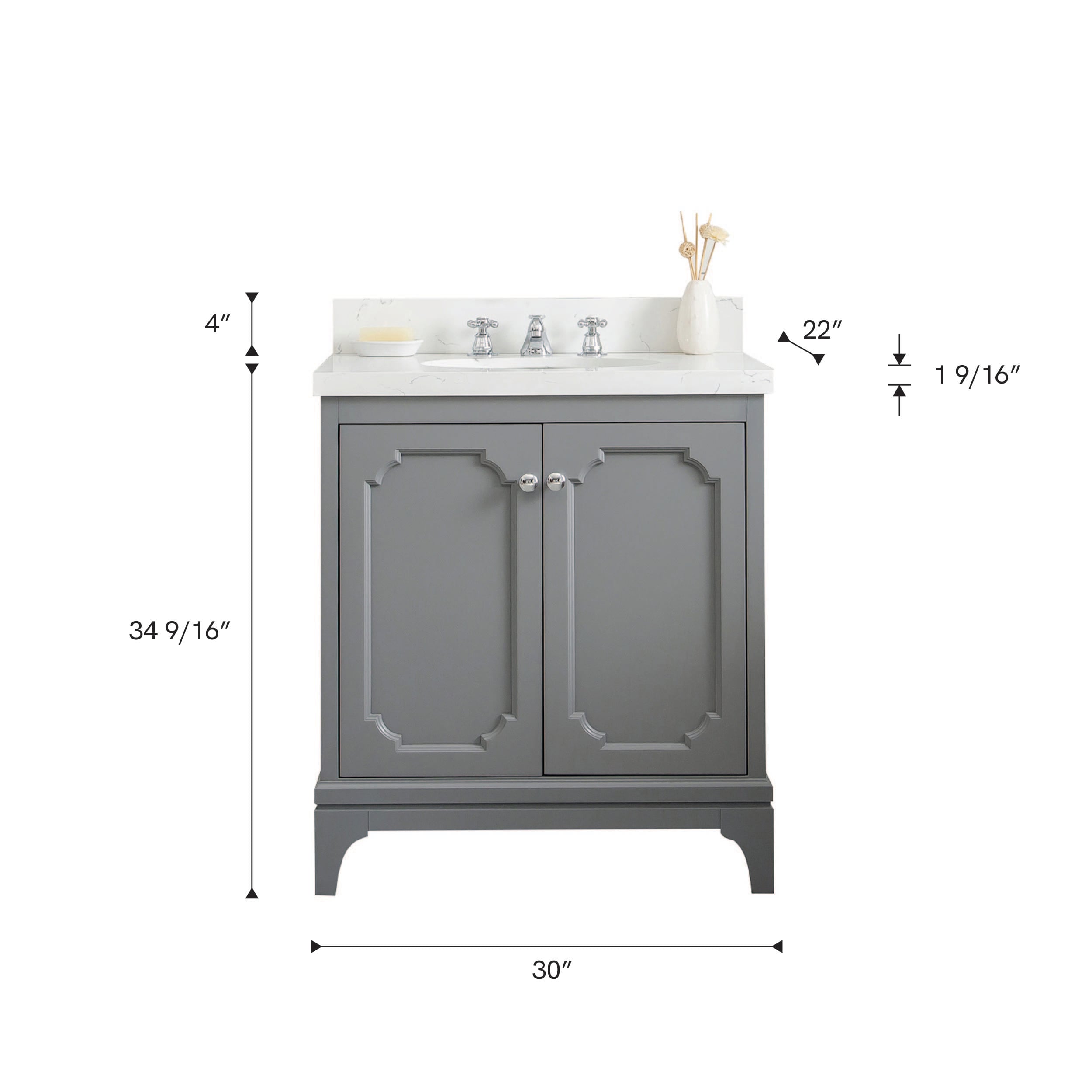 Water Creation VQU030QCCG01 Bath-Vanity-Combo - View #5