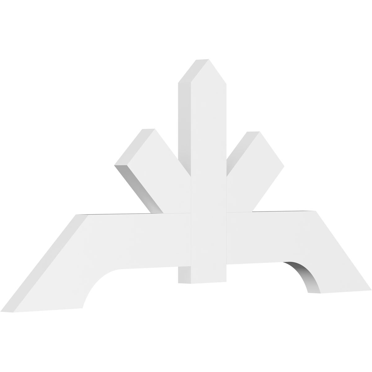 Ekena Millwork GBP060X28X0206VAN00 Vanguard White PVC Gable bracket