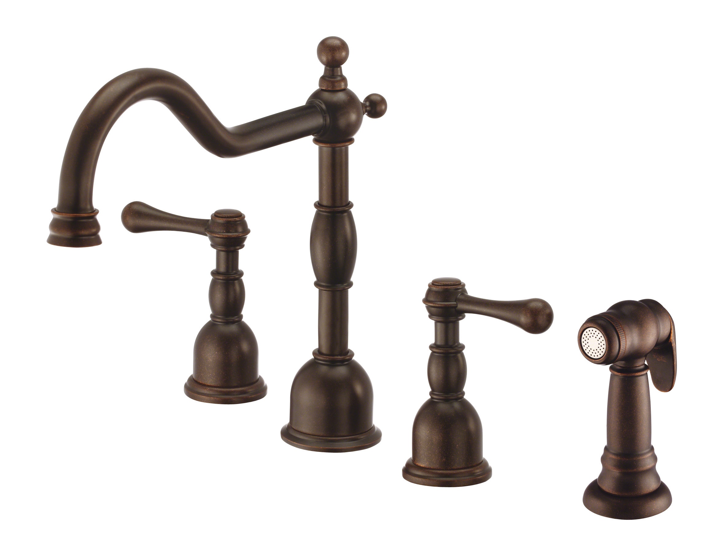 Danze Opulence Tumbled Bronze 2 Handle High Arc Kitchen Faucet With   05374315 