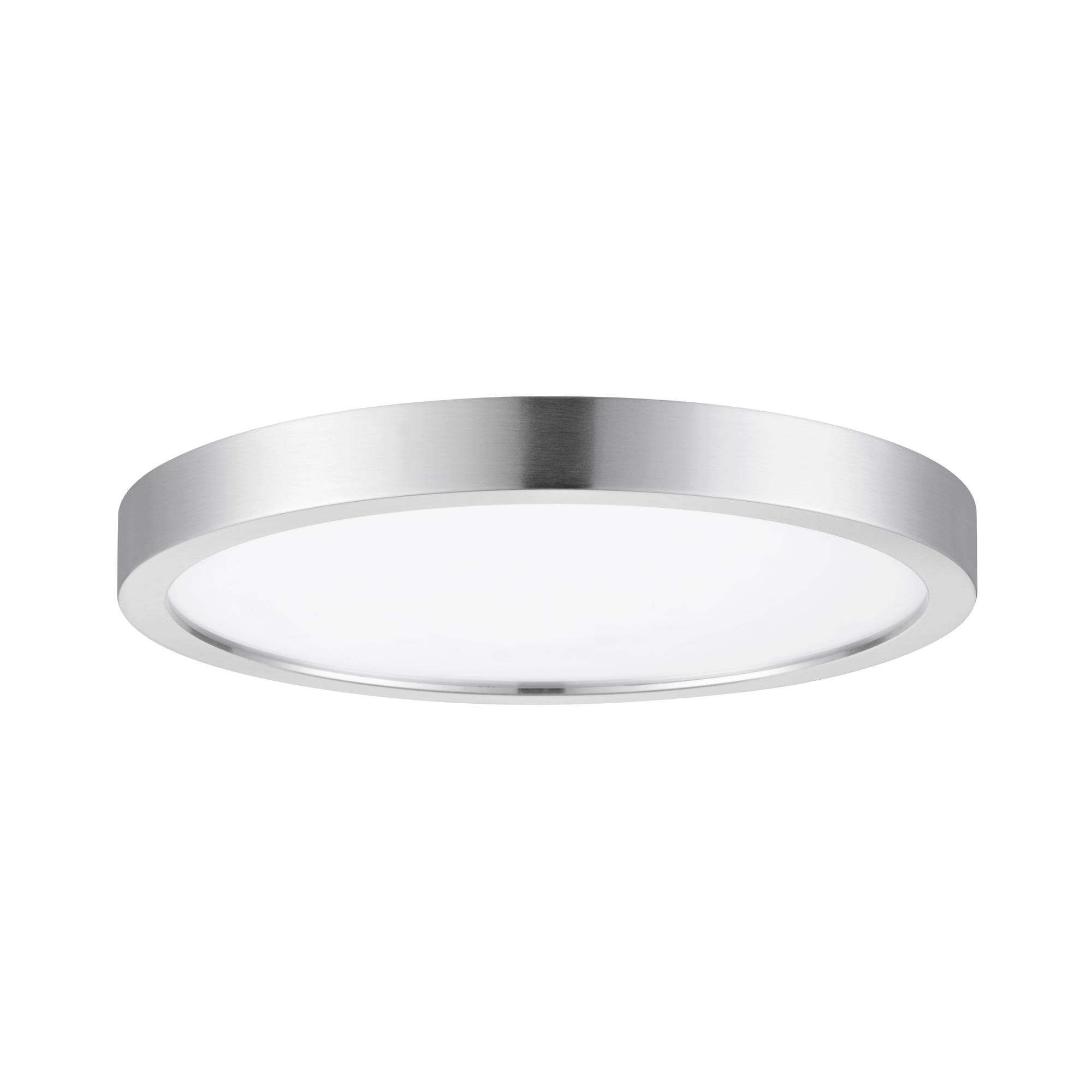 Project Source 1-Light 12-in Brushed the Flush LED in (2-Pack) department at STAR Flush Mount ENERGY Light Mount Lighting Nickel