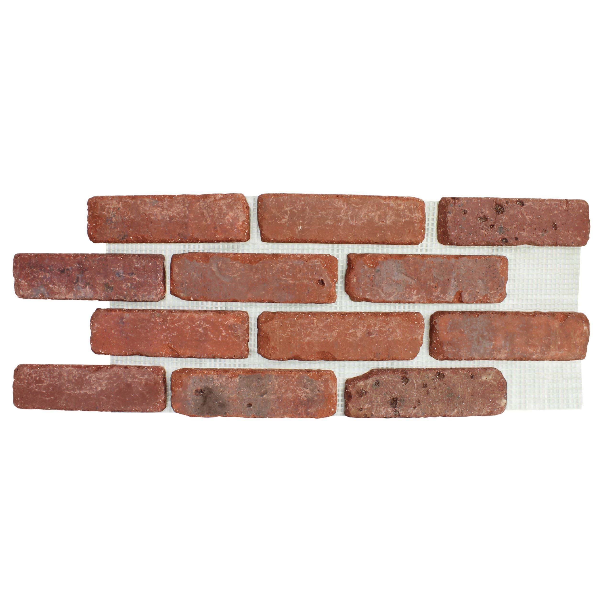 Old Mill Thin Brick Systems BW-37001CS Brickweb 10.5-in x 28-in Boston Mill Brick Veneer Panel 8.7-sq ft