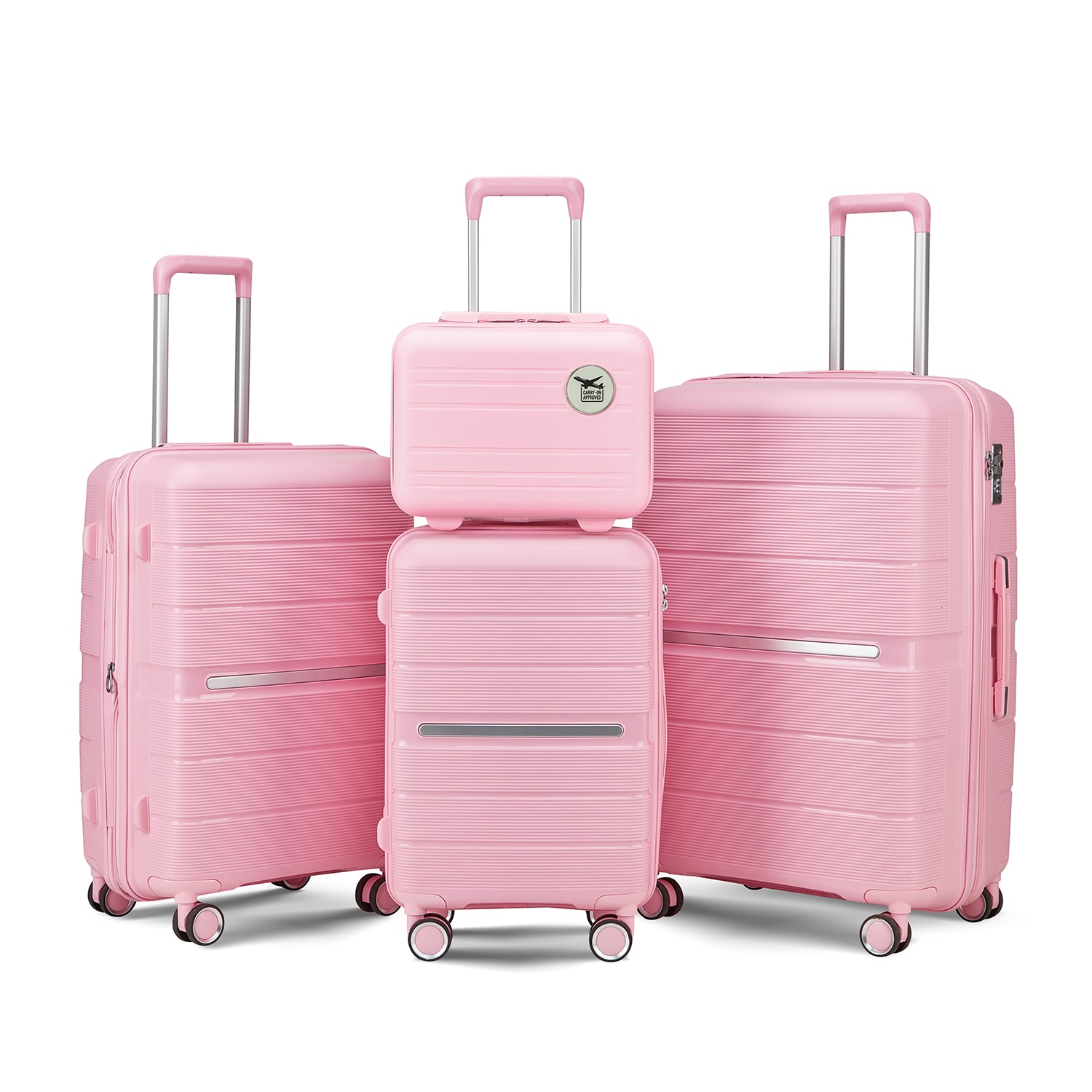 LOVMOR - Luggage Sets 4 Piece 14 and 20 and 24 and 28 PP Lightweight and Durable Expandable suitcase
