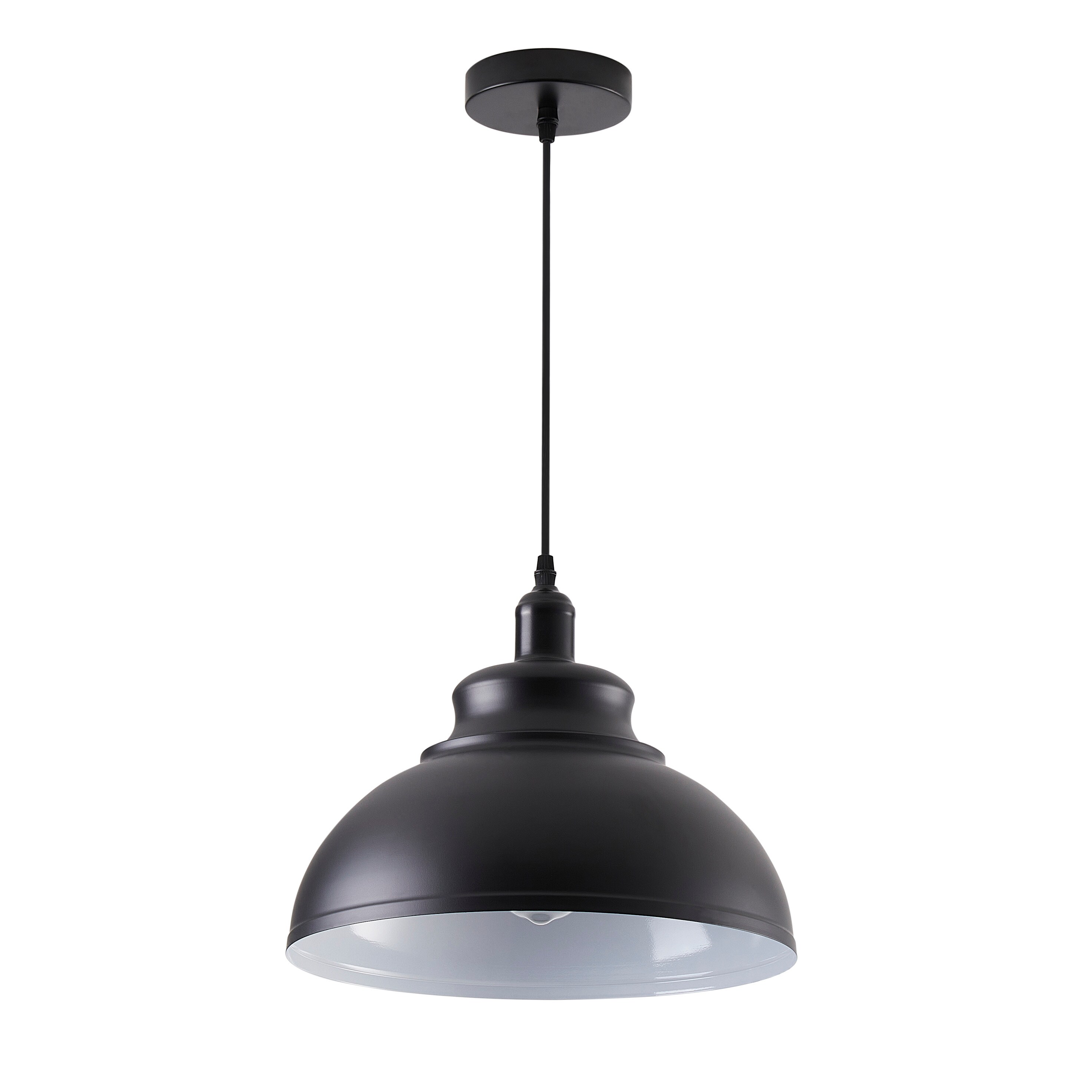 Aiwen Black Modern/Contemporary Dome Led Cfl Hanging Pendant Light in ...