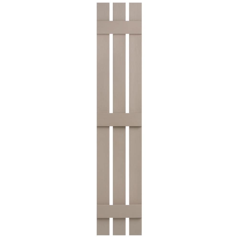 Alpha VNBB3S59SA 12.38-in W x 59-in H Sandstone Board and batten Spaced Exterior Shutters ( 1 -Pack )